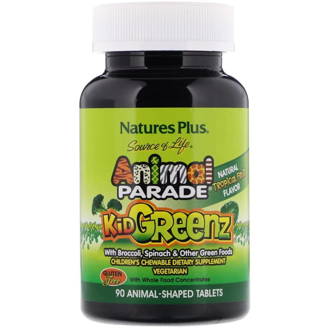 Nature's Plus Animal Parade Kidgreenz Chews, 90 Animal-Shaped Chews