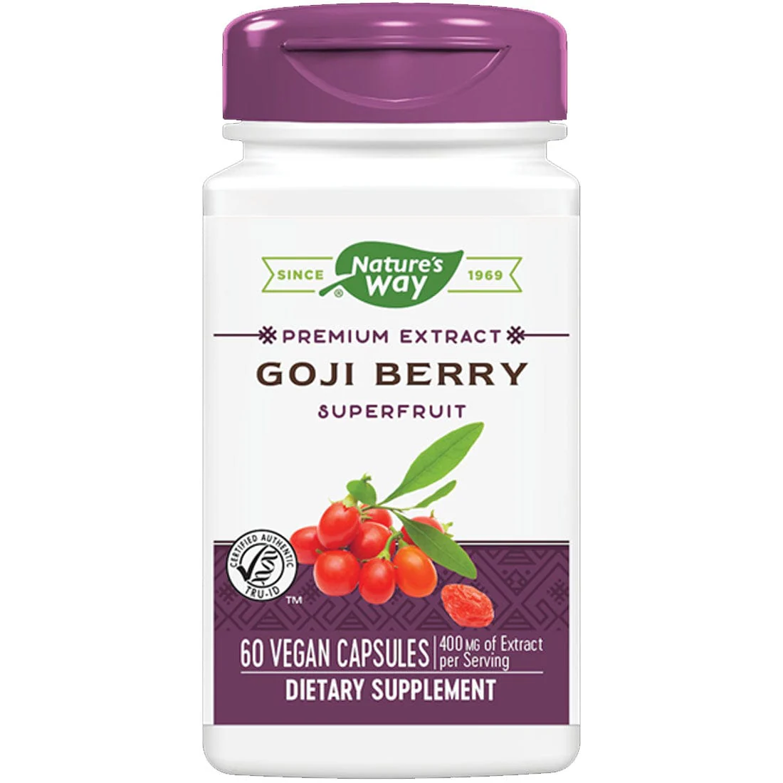 Nature's Way Goji Berry Standardized Extract, 60 Vcaps