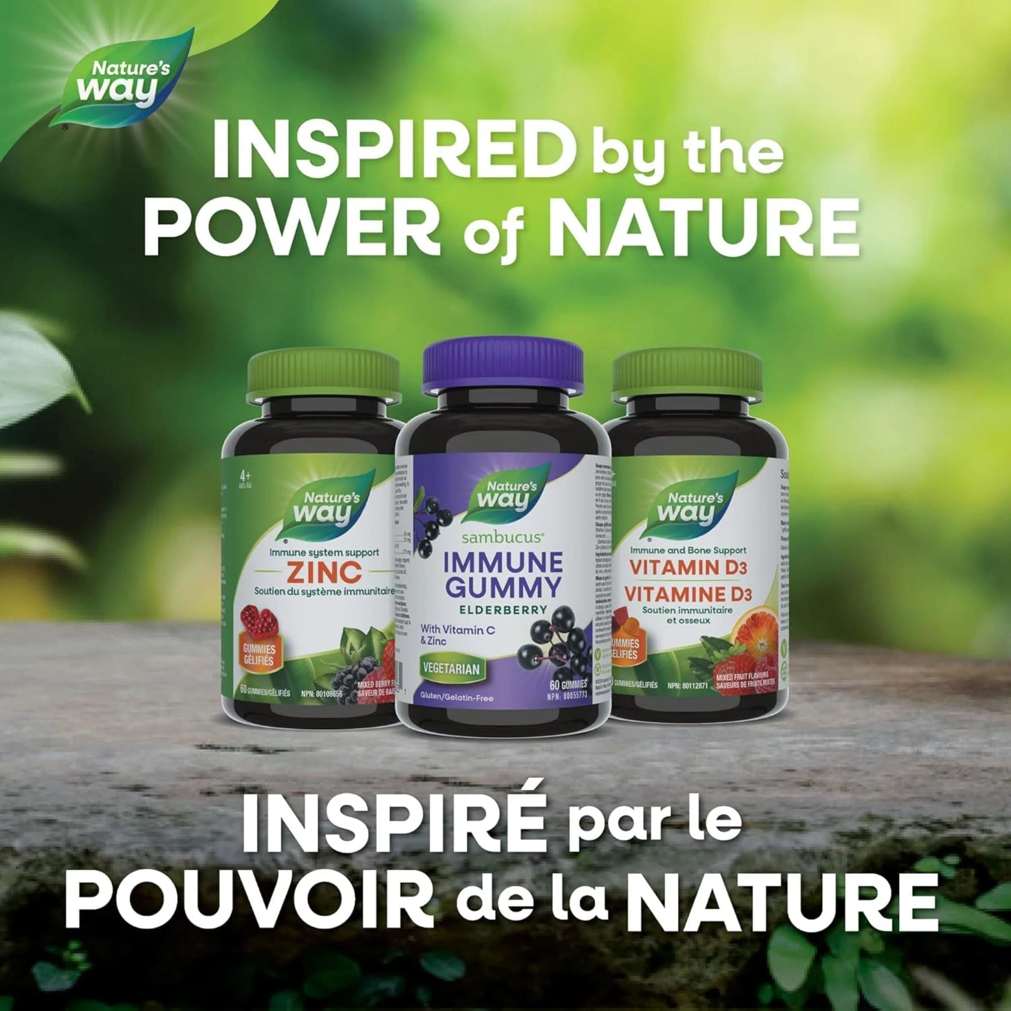 Nature's Way Sambucus Immune Gummies, Cold and Flu Relief, 60 Elderberry Gummies - Image 6