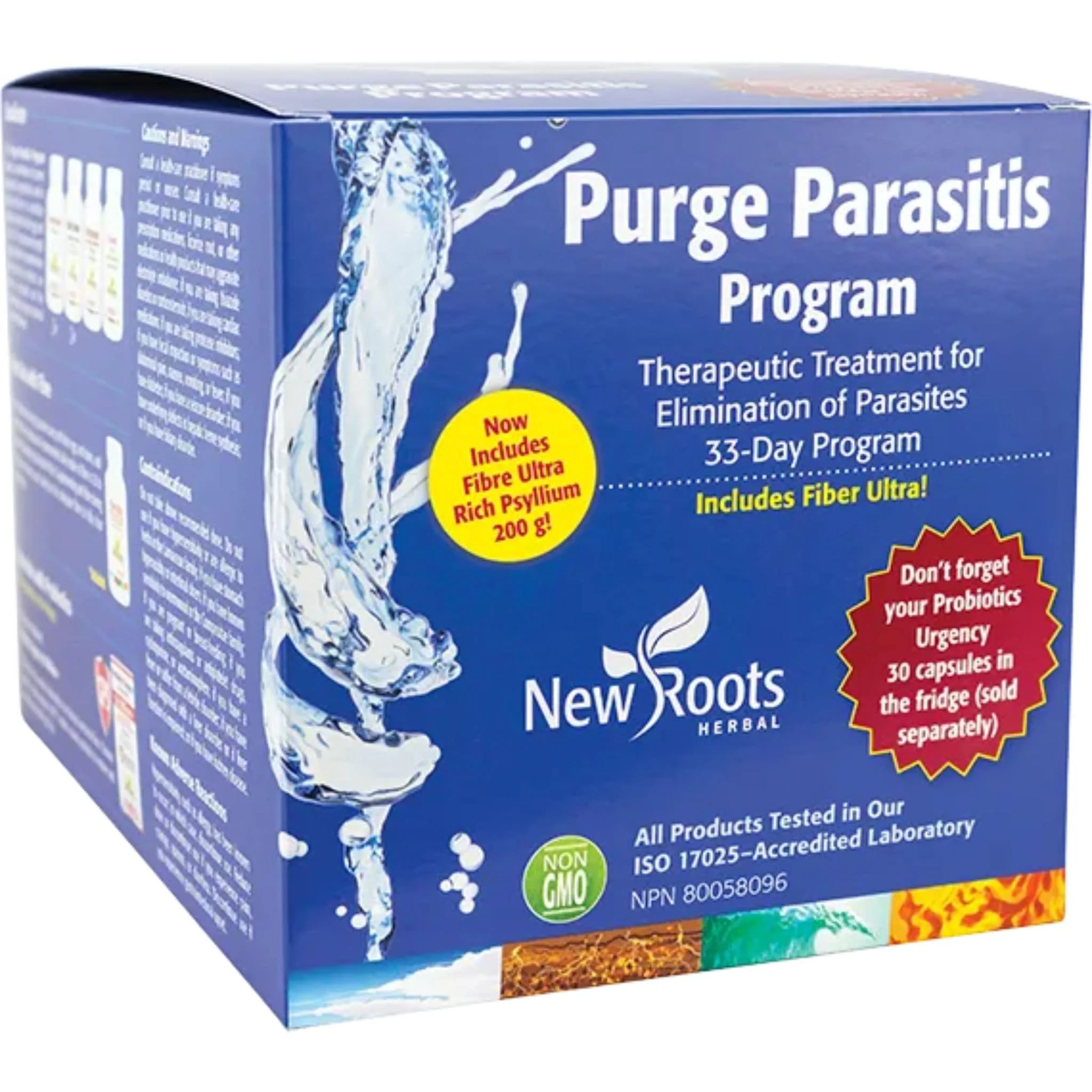 New Roots Purge Parasitis Program Kit, Maximum Strength 33-Day Parasite Cleanse with Fibre Ultra, Black Walnut, Wormwood and Cloves - Image 2