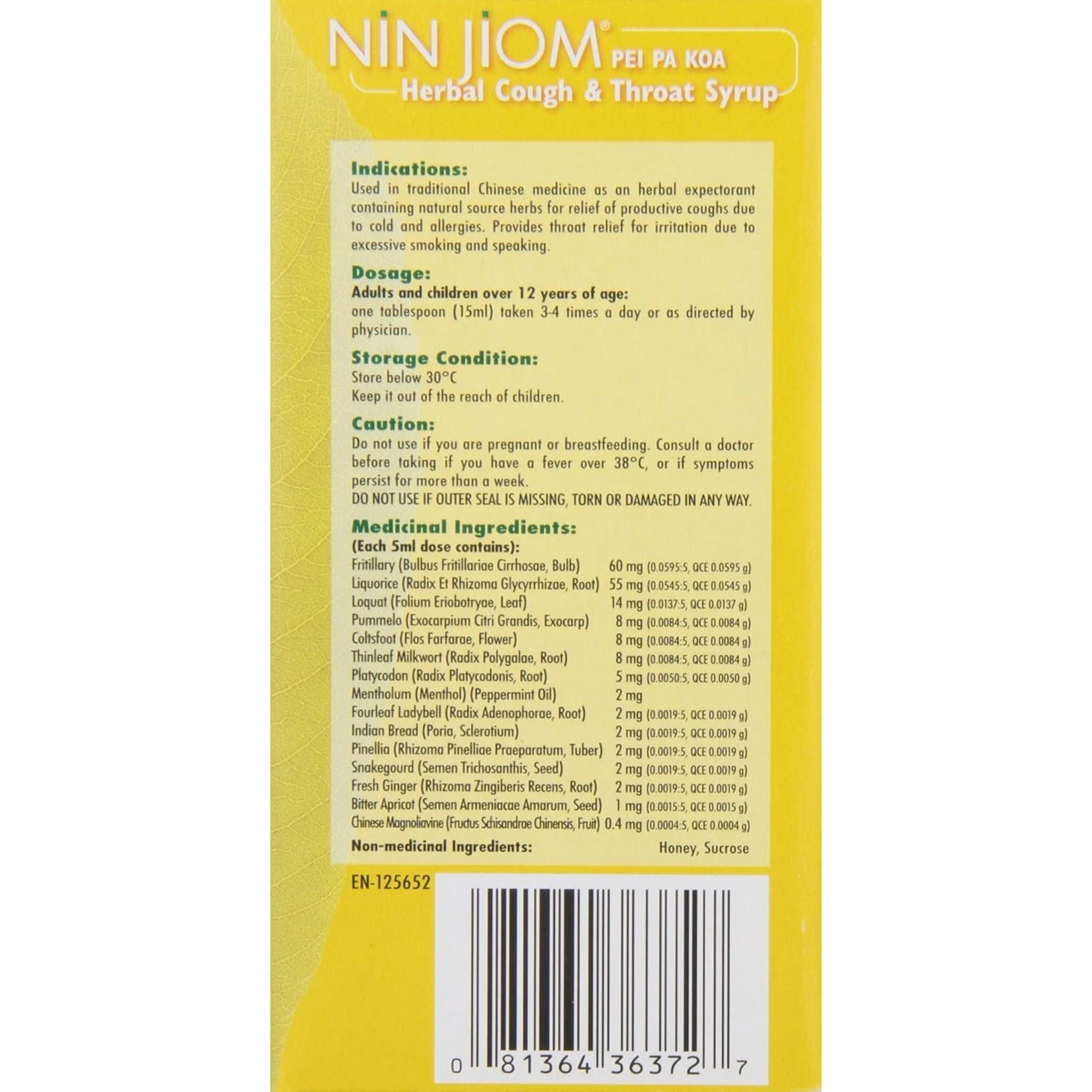 Nin Jiom Herbal Cough and Throat Syrup, Soothing Natural Relief with Honey and Herbs, 150-300ml - Image 6