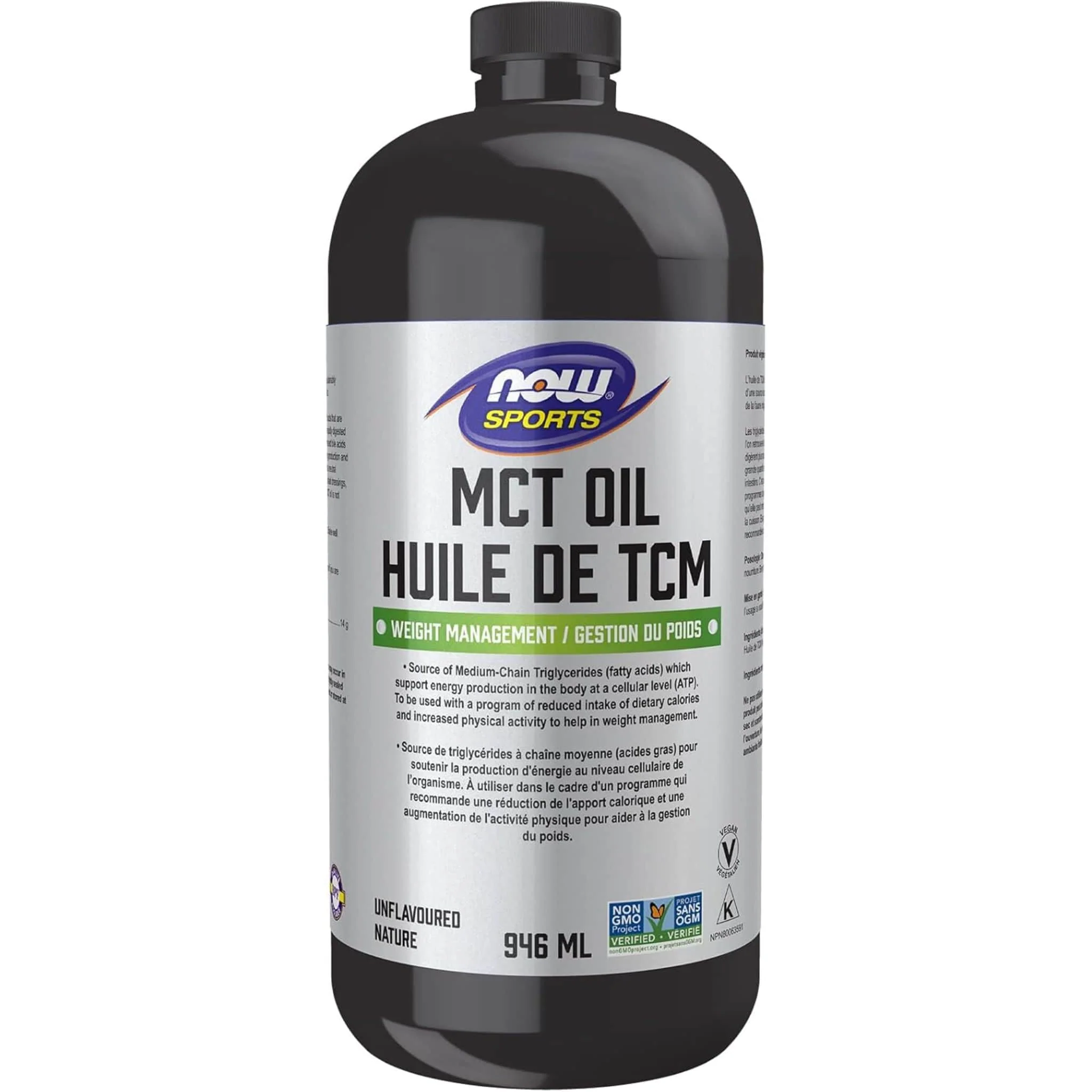 NOW MCT Oil, 100% Pure, Weight Management, Supports Energy Production, 946ml (Plastic Bottle) - Image 2