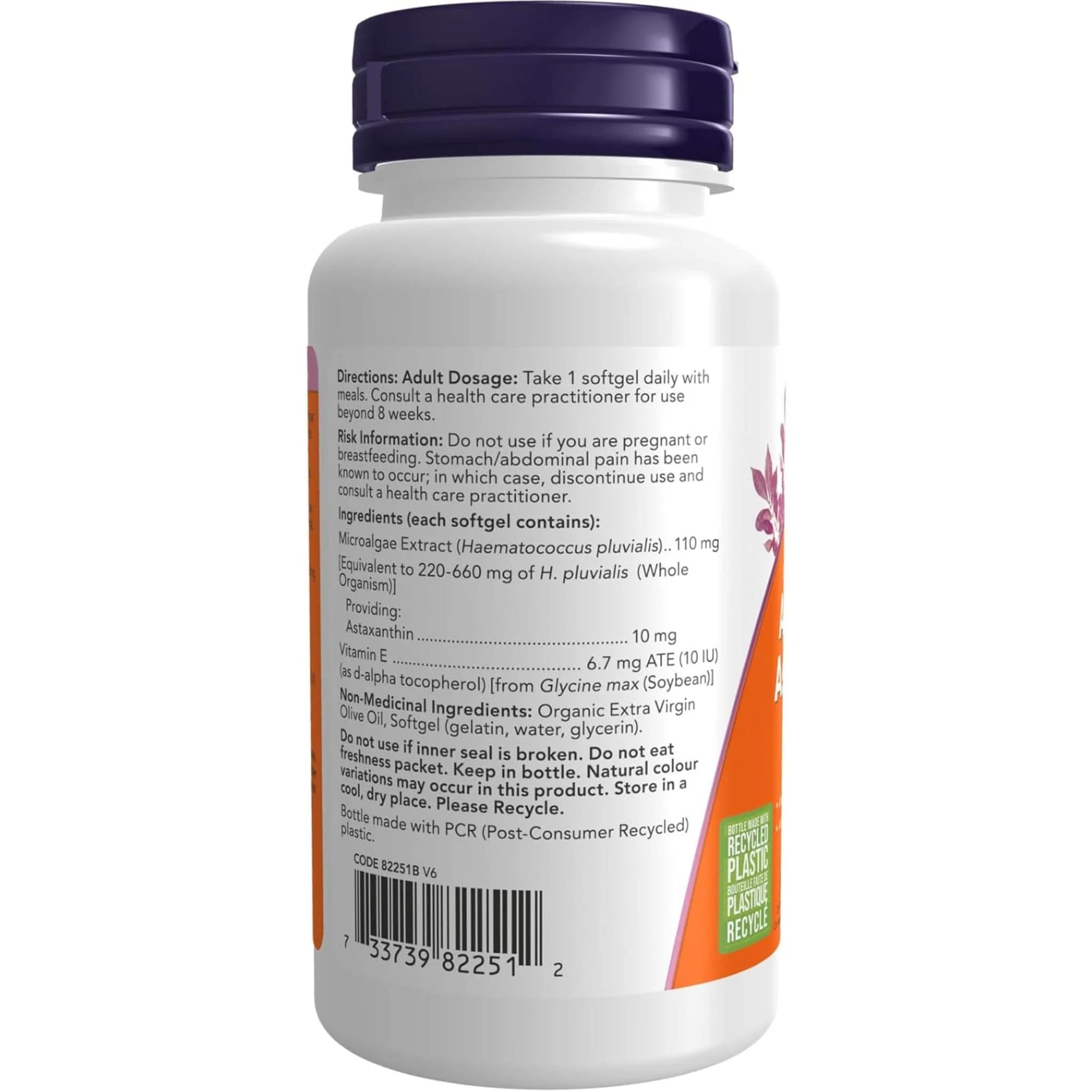 NOW Astaxanthin 10mg, 60 Softgels - Image 2