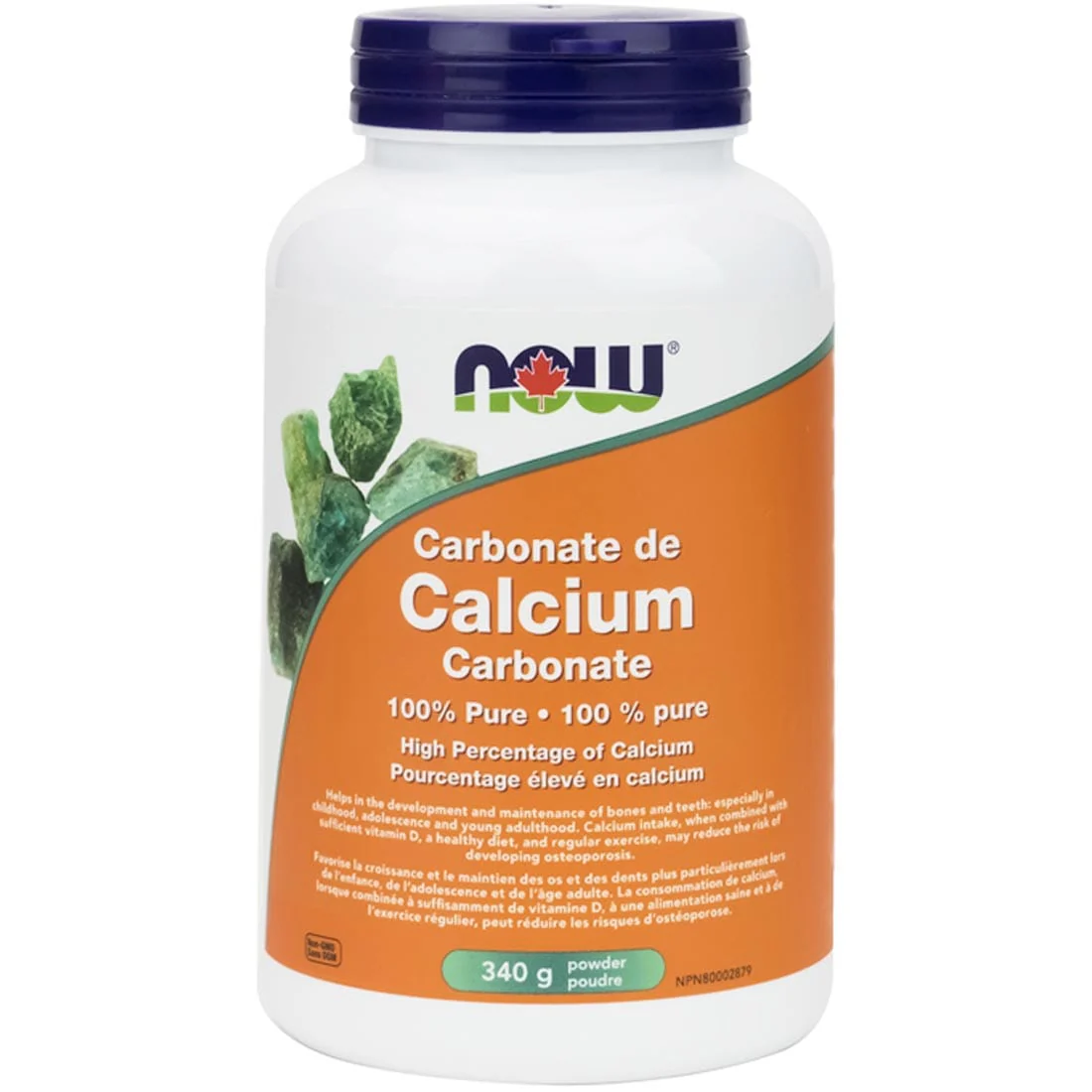 NOW Calcium Carbonate Powder, 340g
