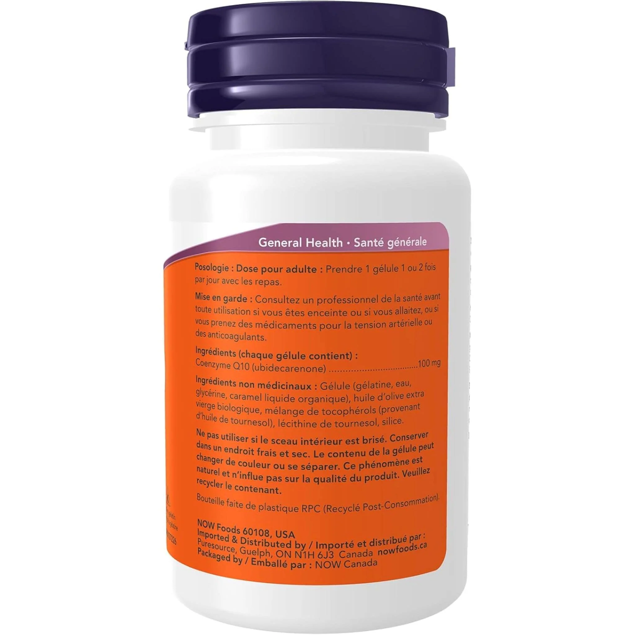 NOW CoQ10 100mg with Vitamin E, 50 Softgels - Image 3