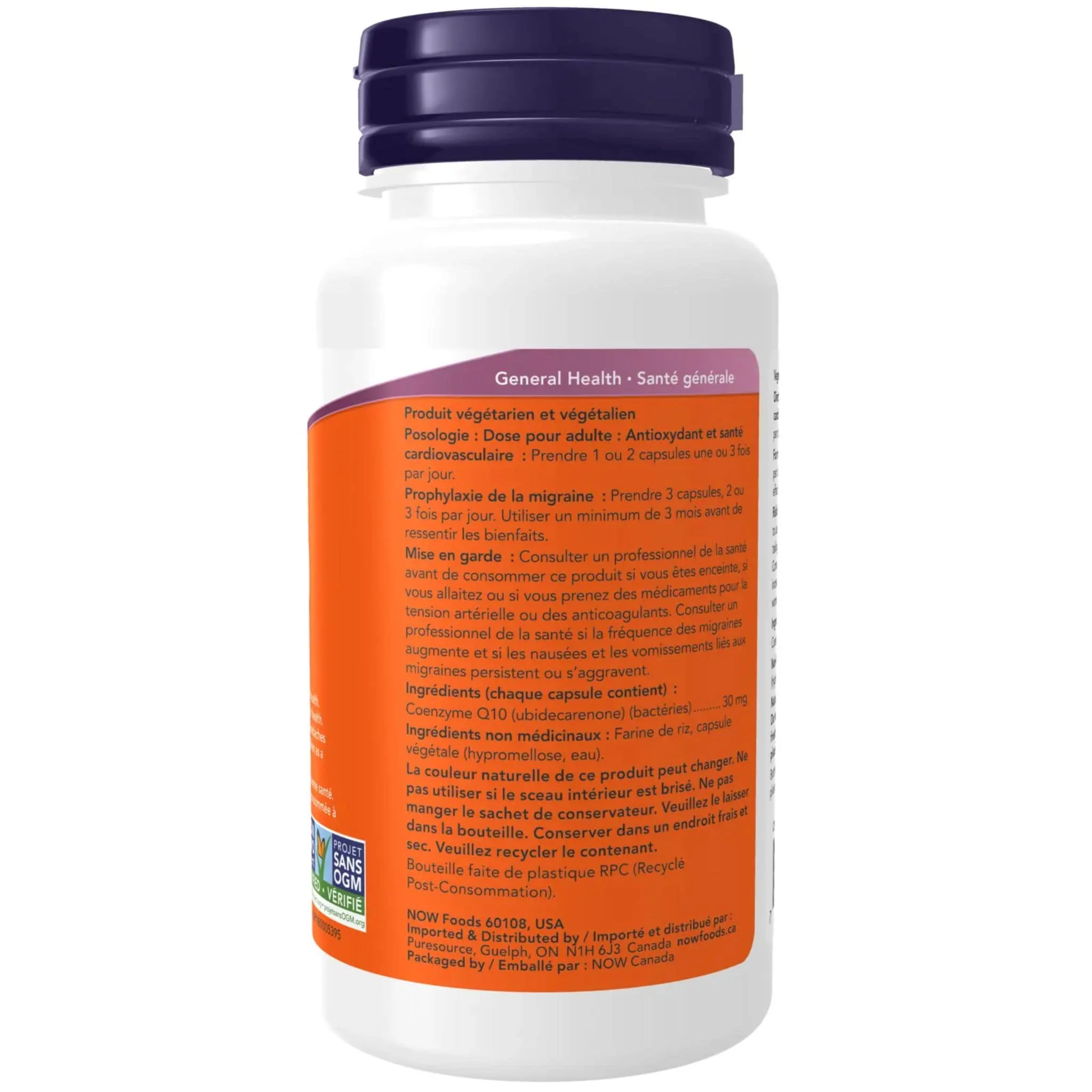 NOW CoQ10, 30mg, 60 VCaps - Image 3