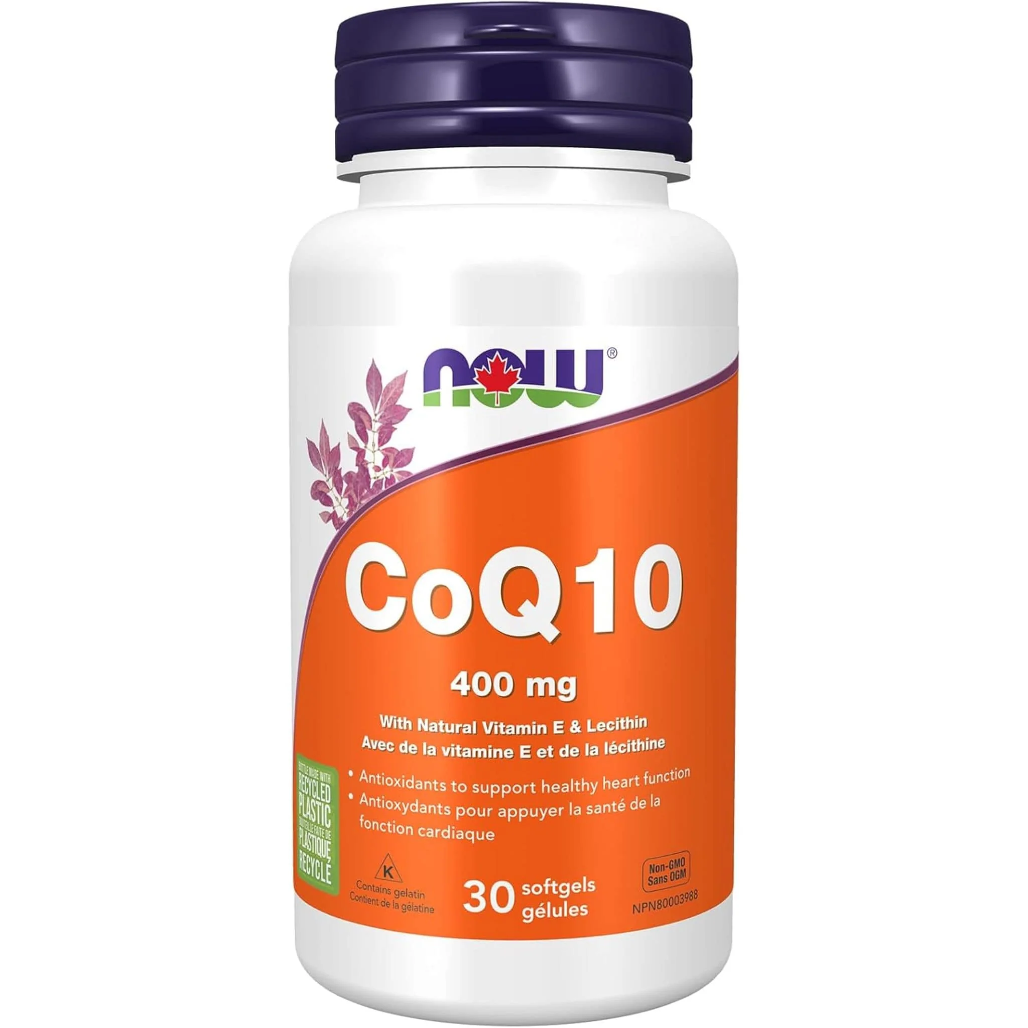 NOW CoQ10 400mg with Lecithin and Vitamin E (High Potency) - Image 2