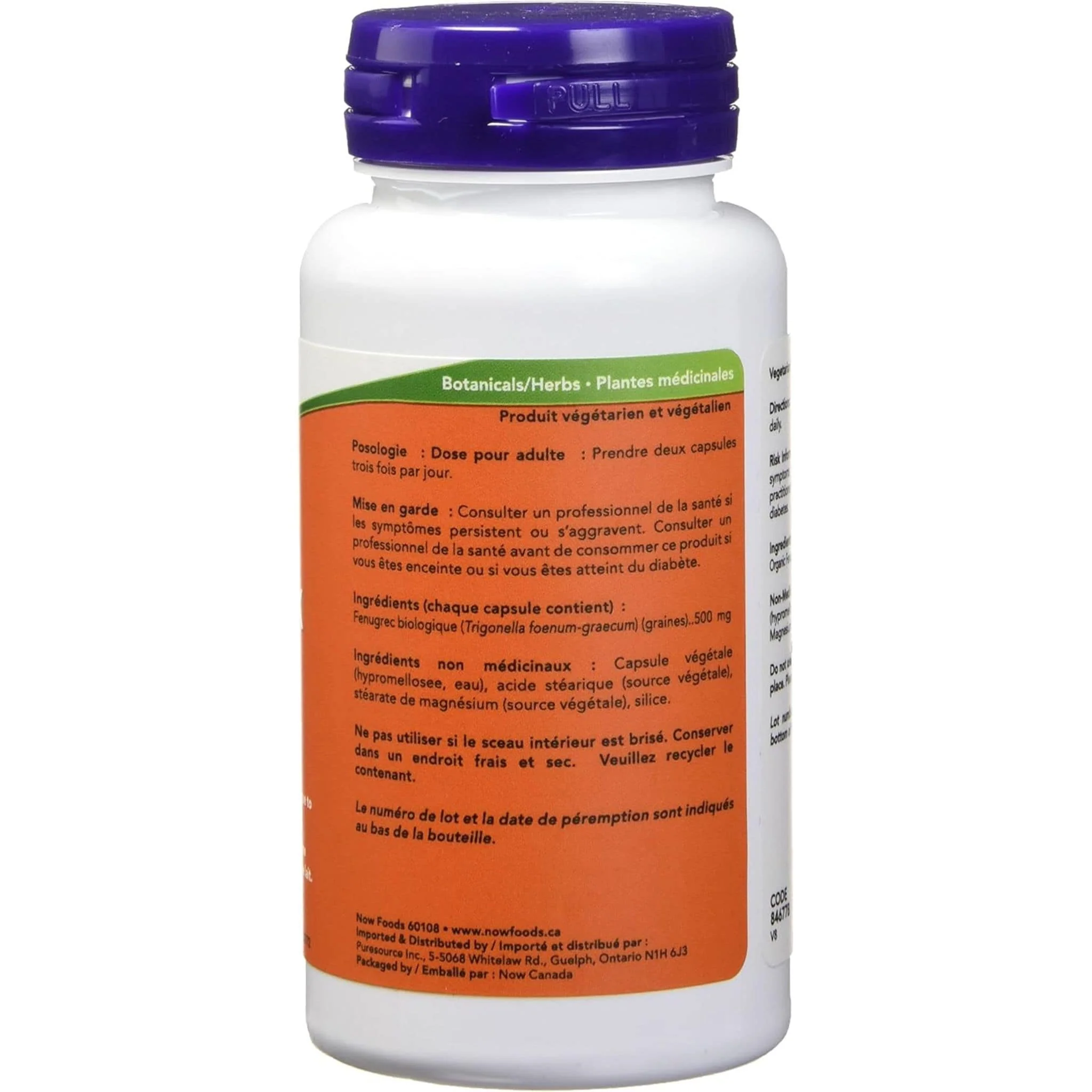 NOW Fenugreek 500mg Capsules - Image 3