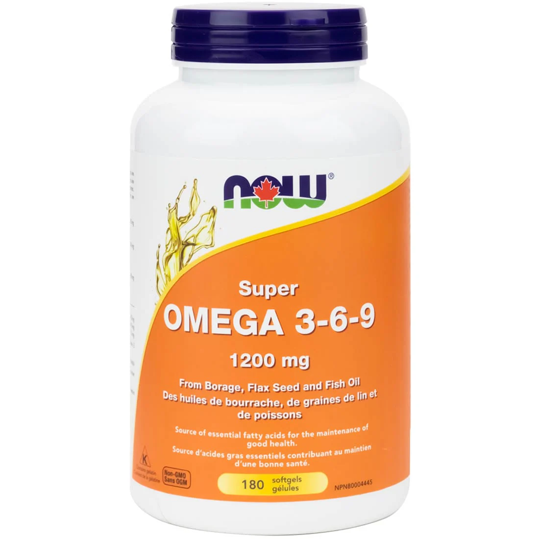 NOW Super Omega 3-6-9 1200mg, 180 Softgels - Image 3