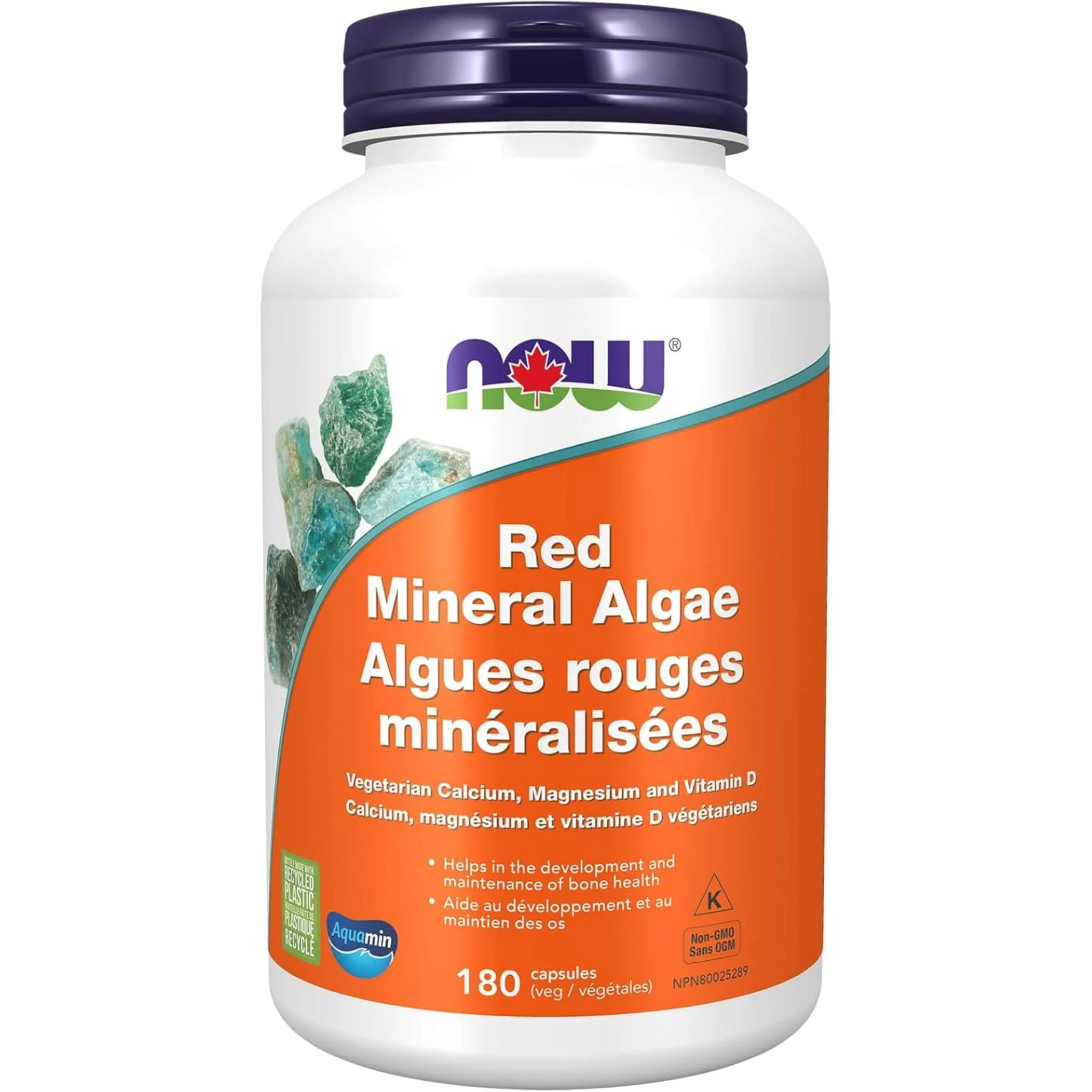 NOW Red Mineral Algae, Vegetarian/Vegan, 180 VCaps
