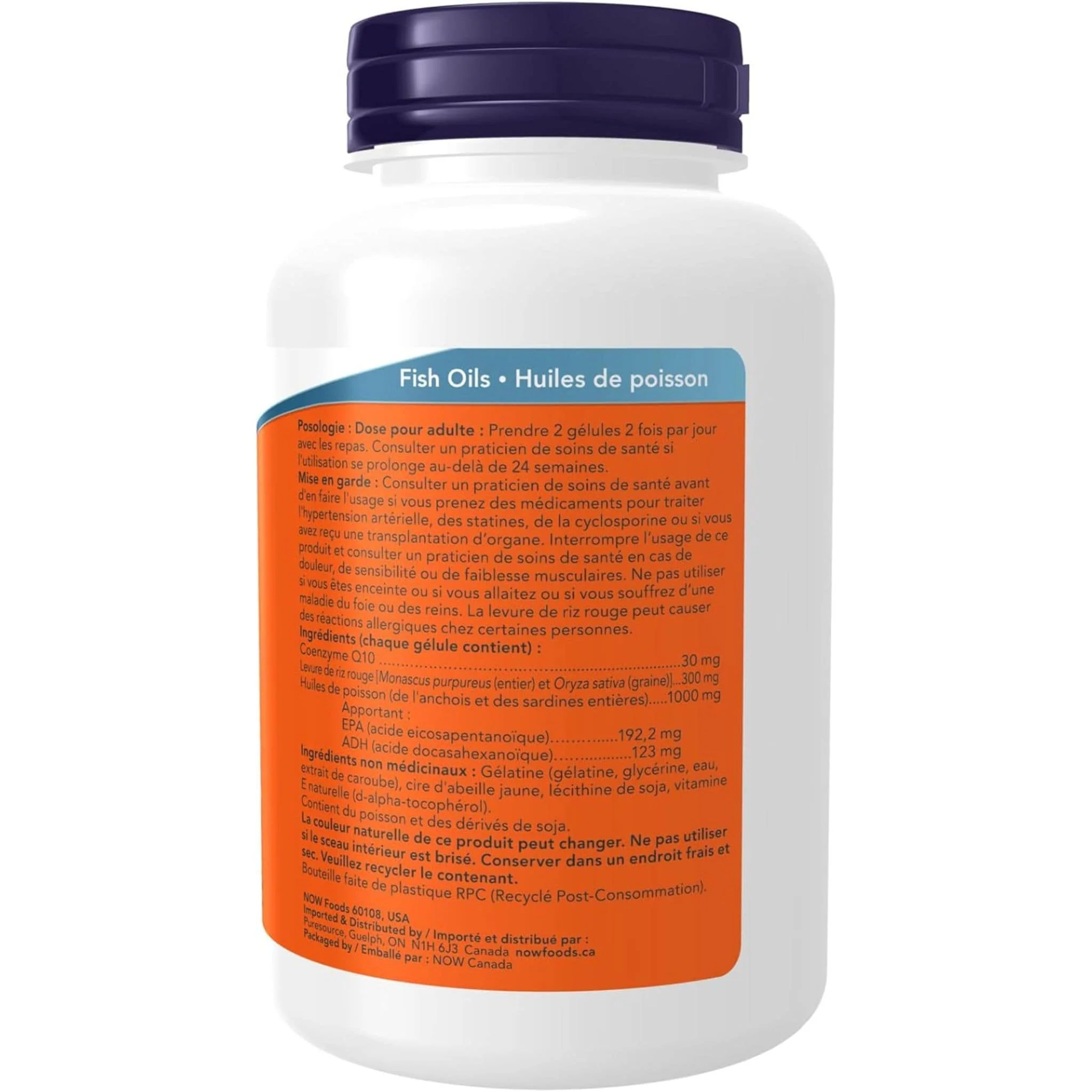 NOW Red Omega with 300mg Red Yeast Rice + CoQ10 + Omega-3, 90 Softgels - Image 4