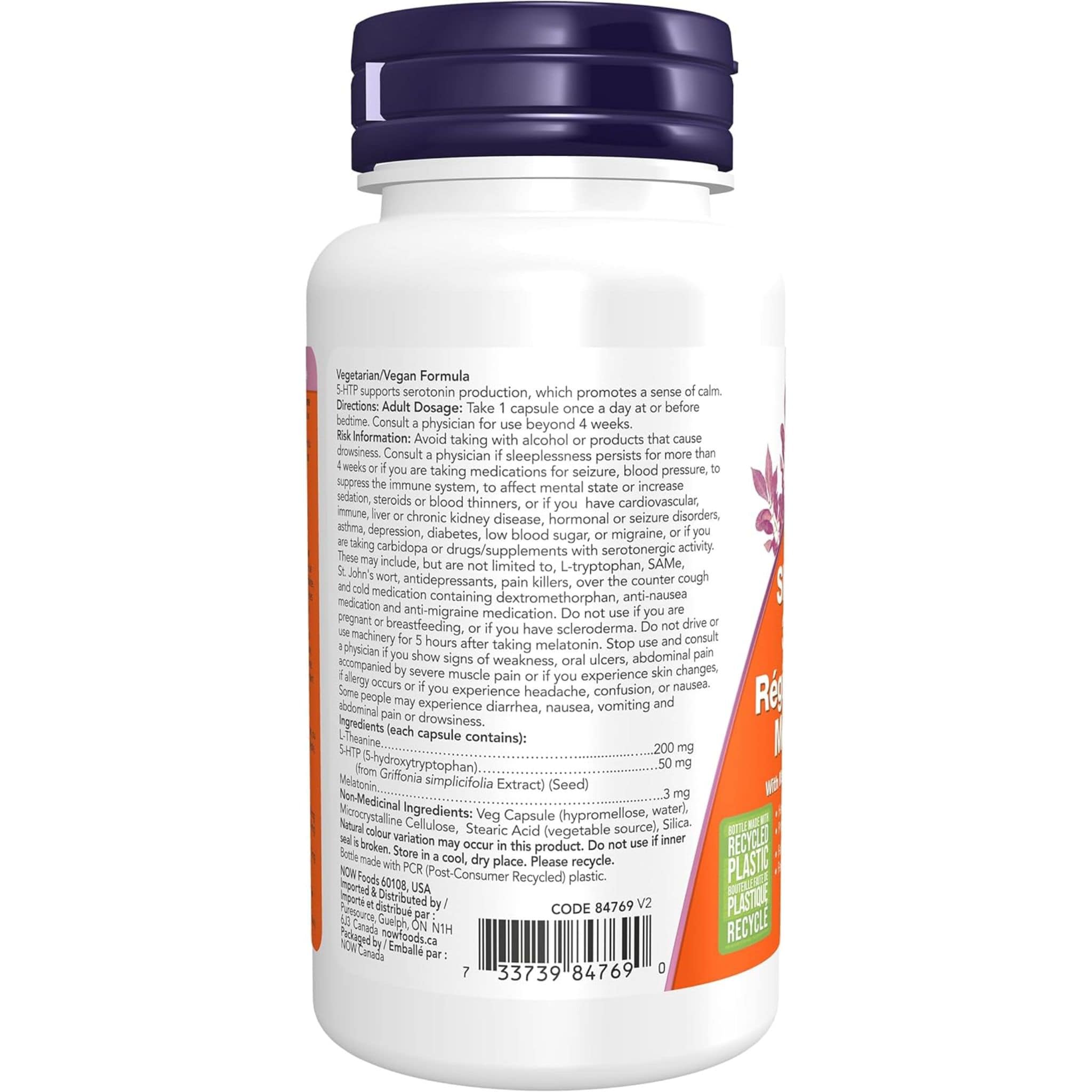NOW Sleep Regimen 3-in-1 & Melatonin 3mg, 90 Capsules - Image 3