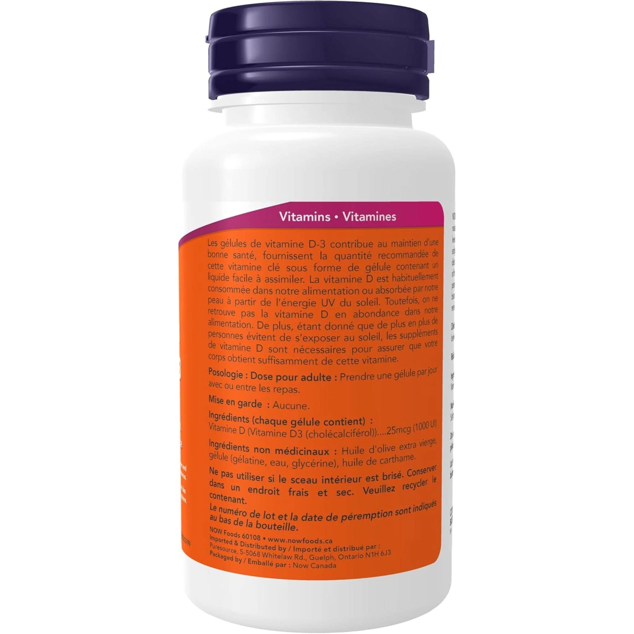 NOW Vitamin D3 1000IU Softgels - Image 7