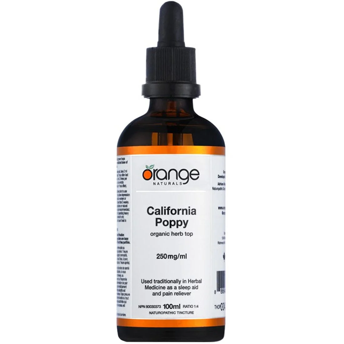 Orange Naturals California Poppy, 75% off Clearance Pricing, Expires February 15, 2026, 100ml Tincture - Image 2