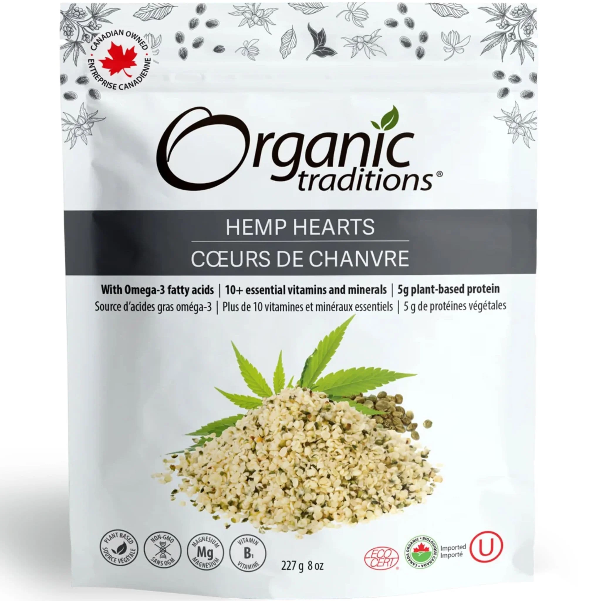 Organic Traditions Hemp Hearts, 227g
