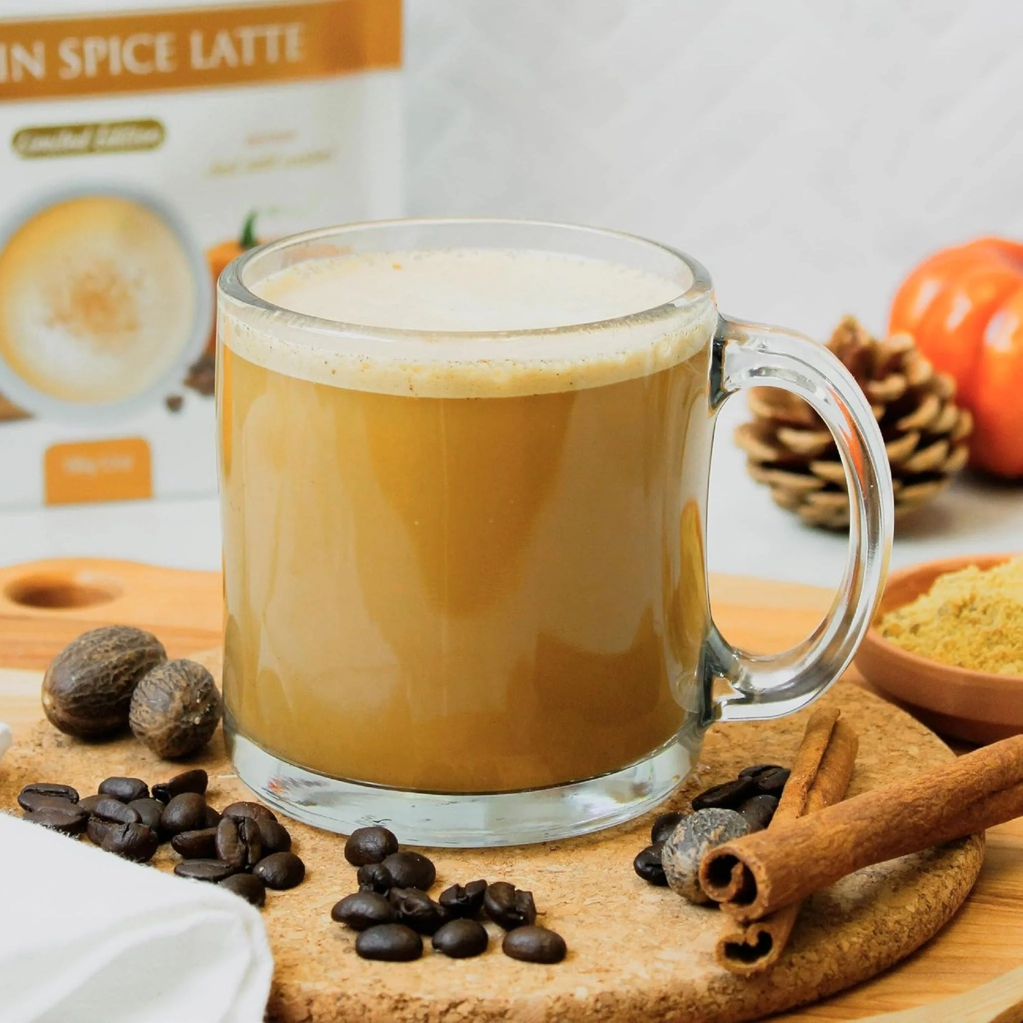 Organic Traditions Pumpkin Spice Latte Powder Mix, Organic pumpkin powder, Freeze-dried coffee, Coconut milk powder, Delicious spices, Limited Edition, 150g - Image 7