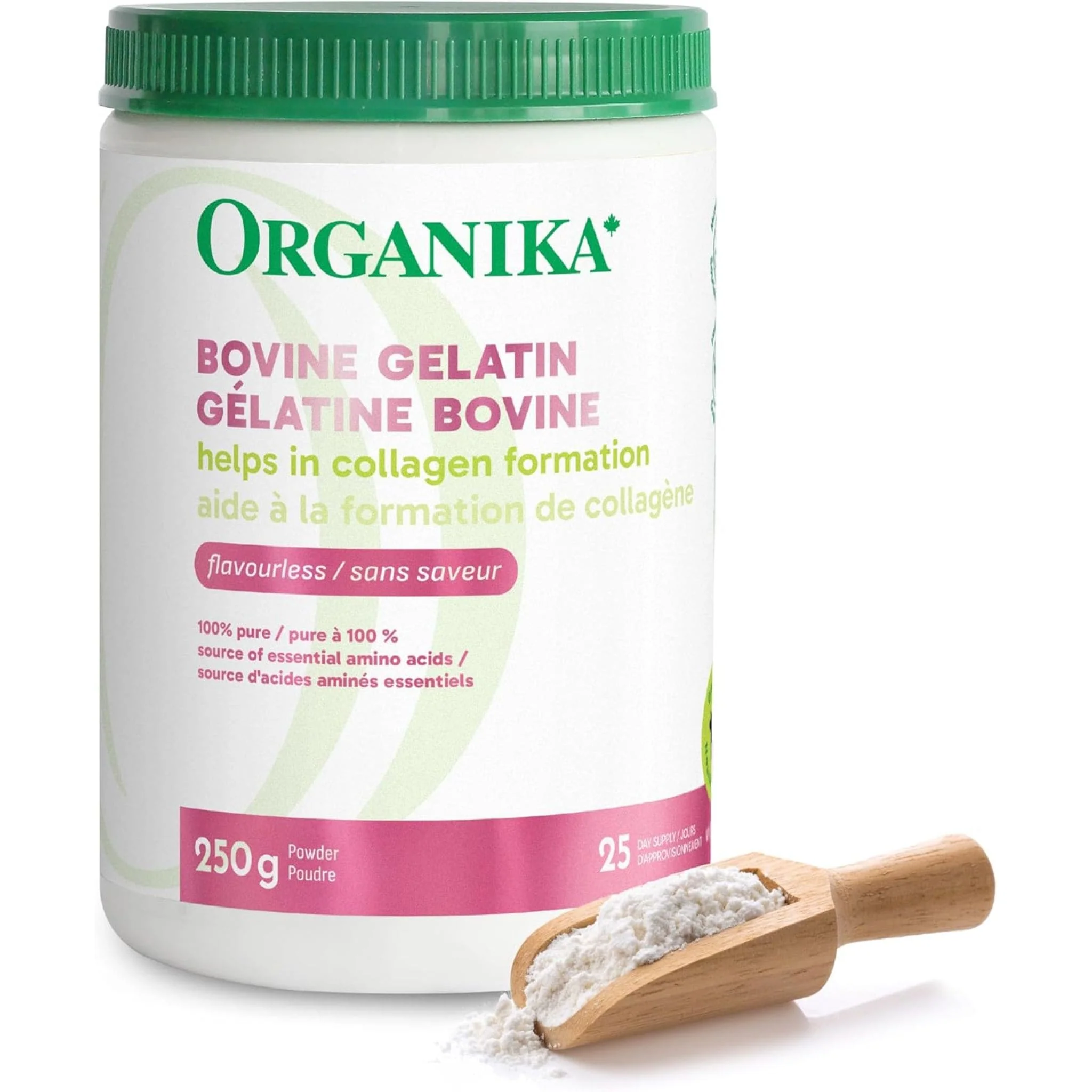 Organika Bovine Gelatin Powder, 100% Pure, Grass-Fed Flavourless Gelatin, 250g - Image 2