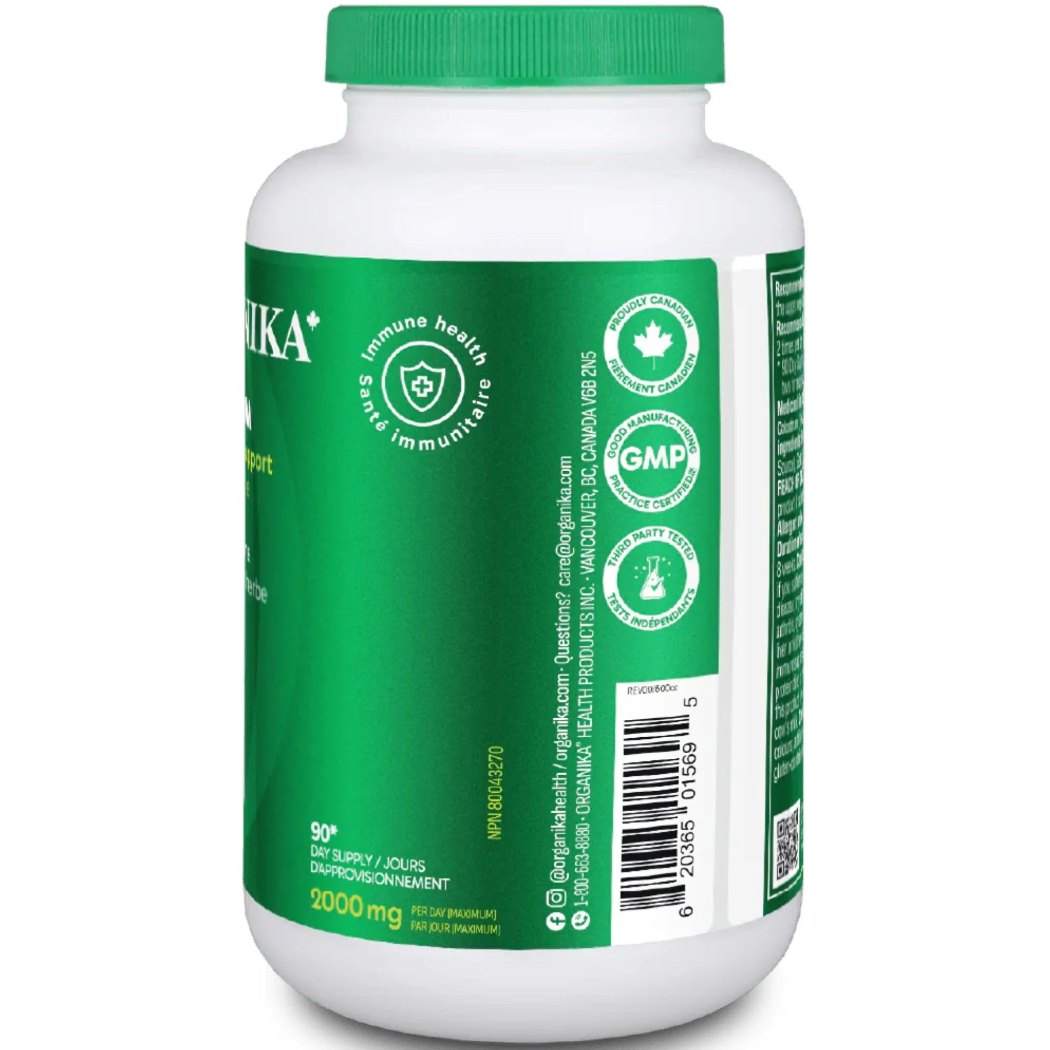 Organika Colostrum, Bovine, 500mg Capsules - Image 2