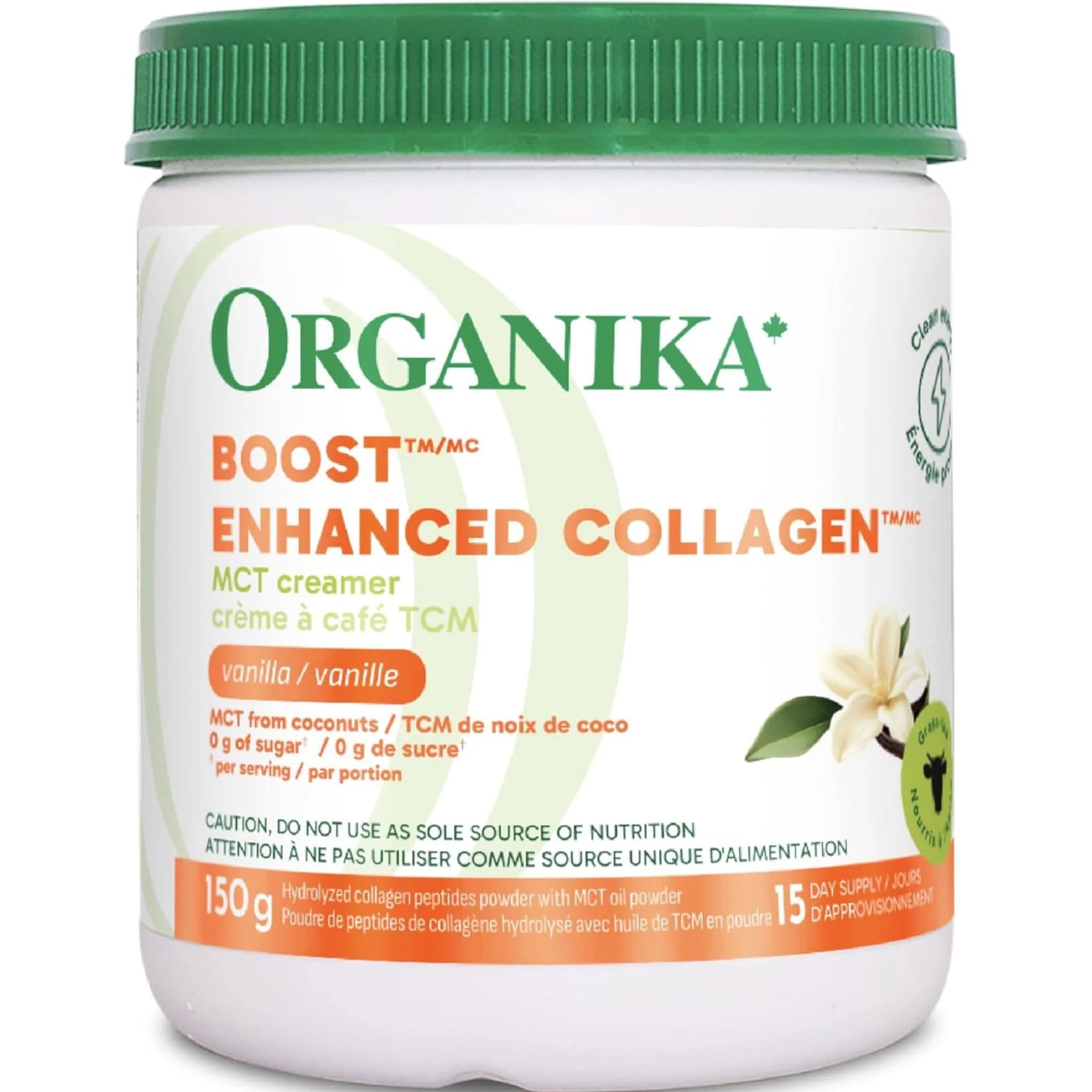 Organika Enhanced Collagen Boost with MCT Oil (Keto Collagen Creamer), 150g - Image 2
