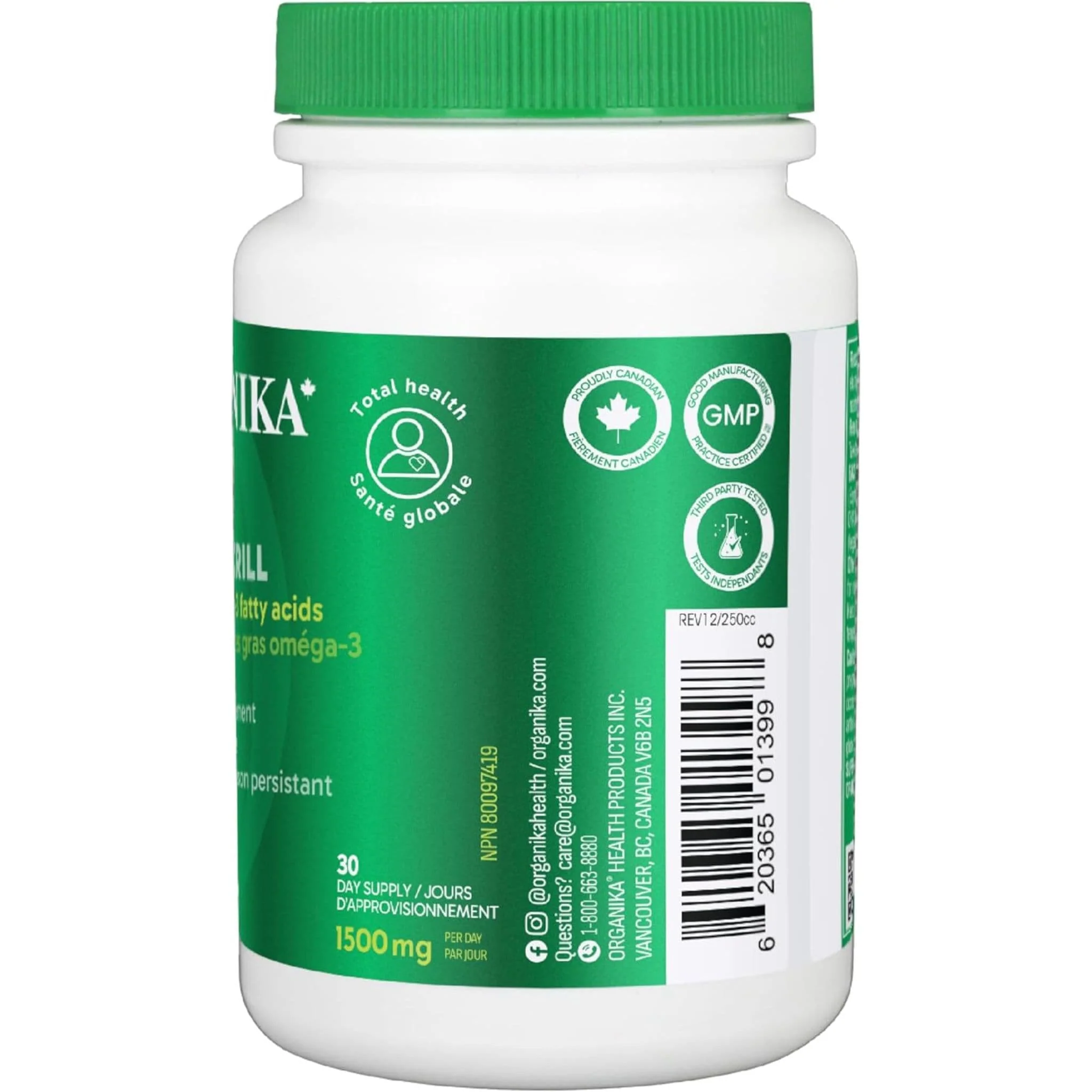 Organika Krill Oil, 500mg, 90 Softgels - Image 4