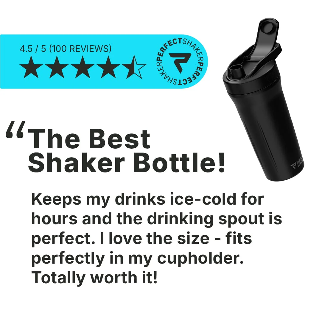 PerfectShaker ACTIV Stainless Steel Shaker Cup, Double Wall Insulated for 12+ Hours Cold, Leak-Free, Clump-Free, 800mL - Image 8