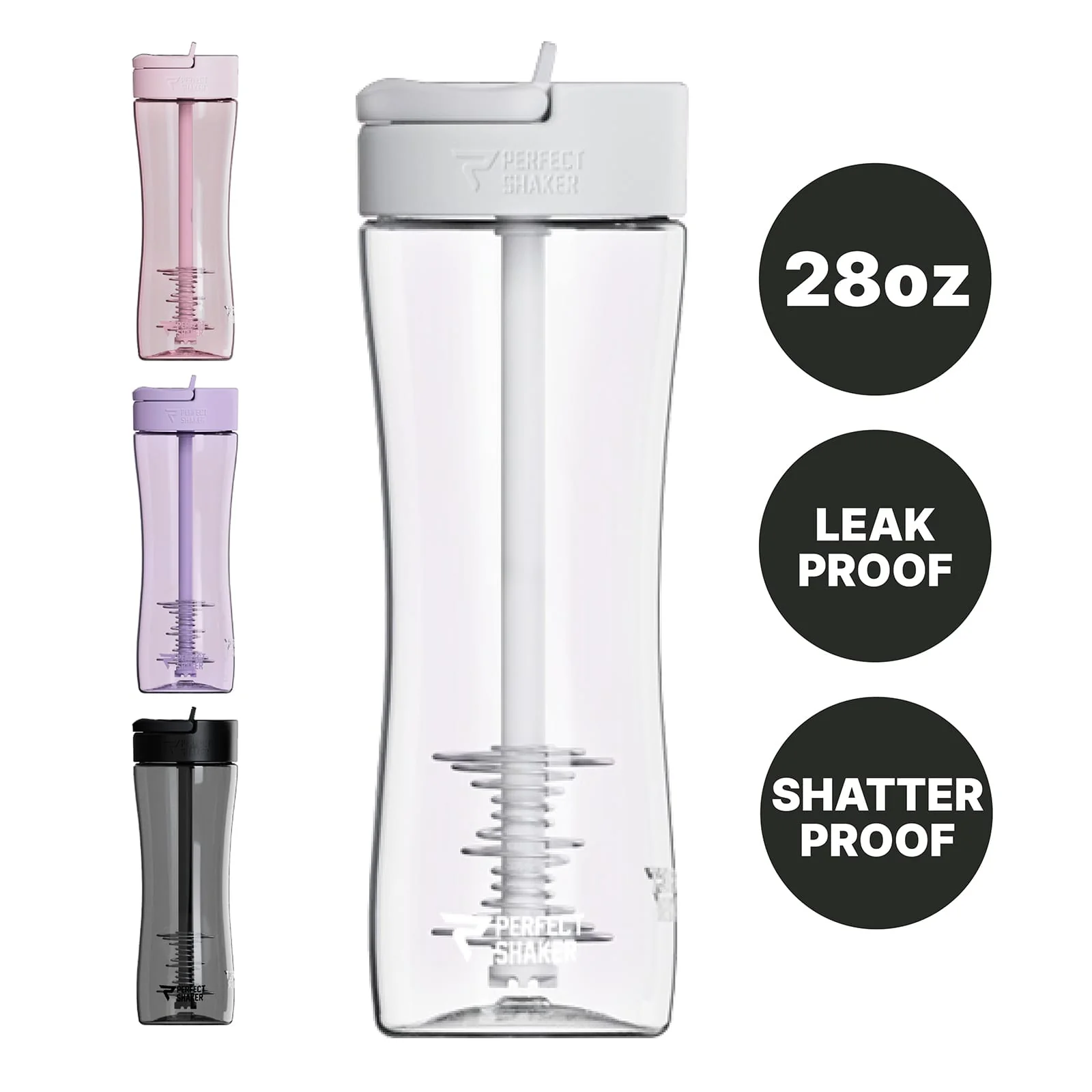 PerfectShaker LUMA Shaker Cup with Built In Straw, Ultra Premium Tritan Plastic, Leak-Proof, Shatter-Proof and Odor Resistant, 828ml - Image 3