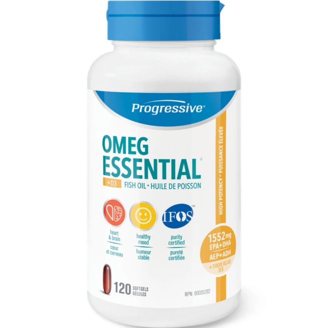 Progressive OmegEssential + D, High Potency Fish Oil, Softgels - Image 3