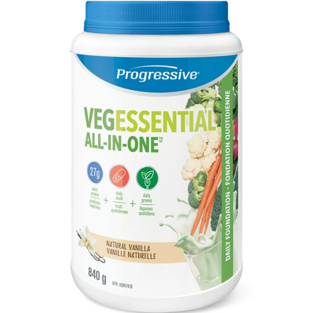 Progressive VegEssential All in One Protein Powder, Daily Nutrition in 1 Scoop