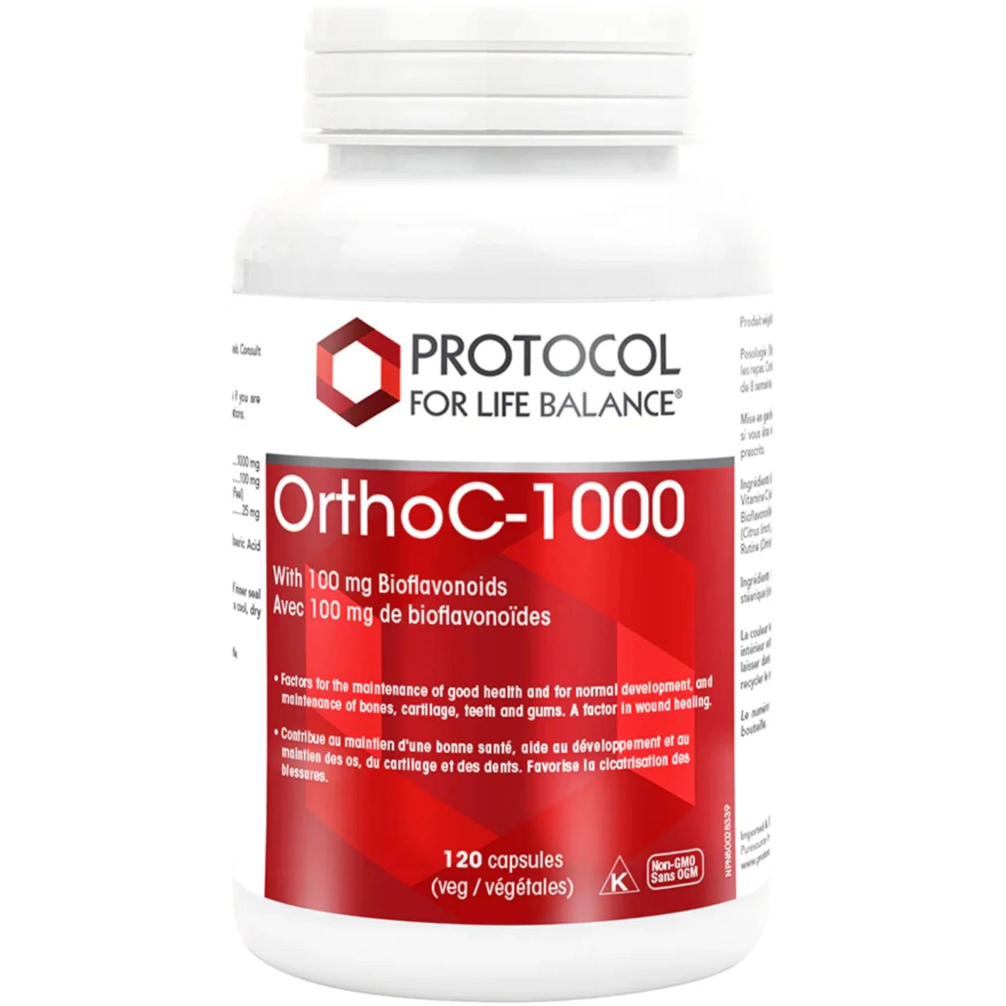 Protocol For Life Balance Ortho C-1000, High Potency Vitamin C with Bioflavonoids & Rutin,  120 Vegetable Capsules - Image 2