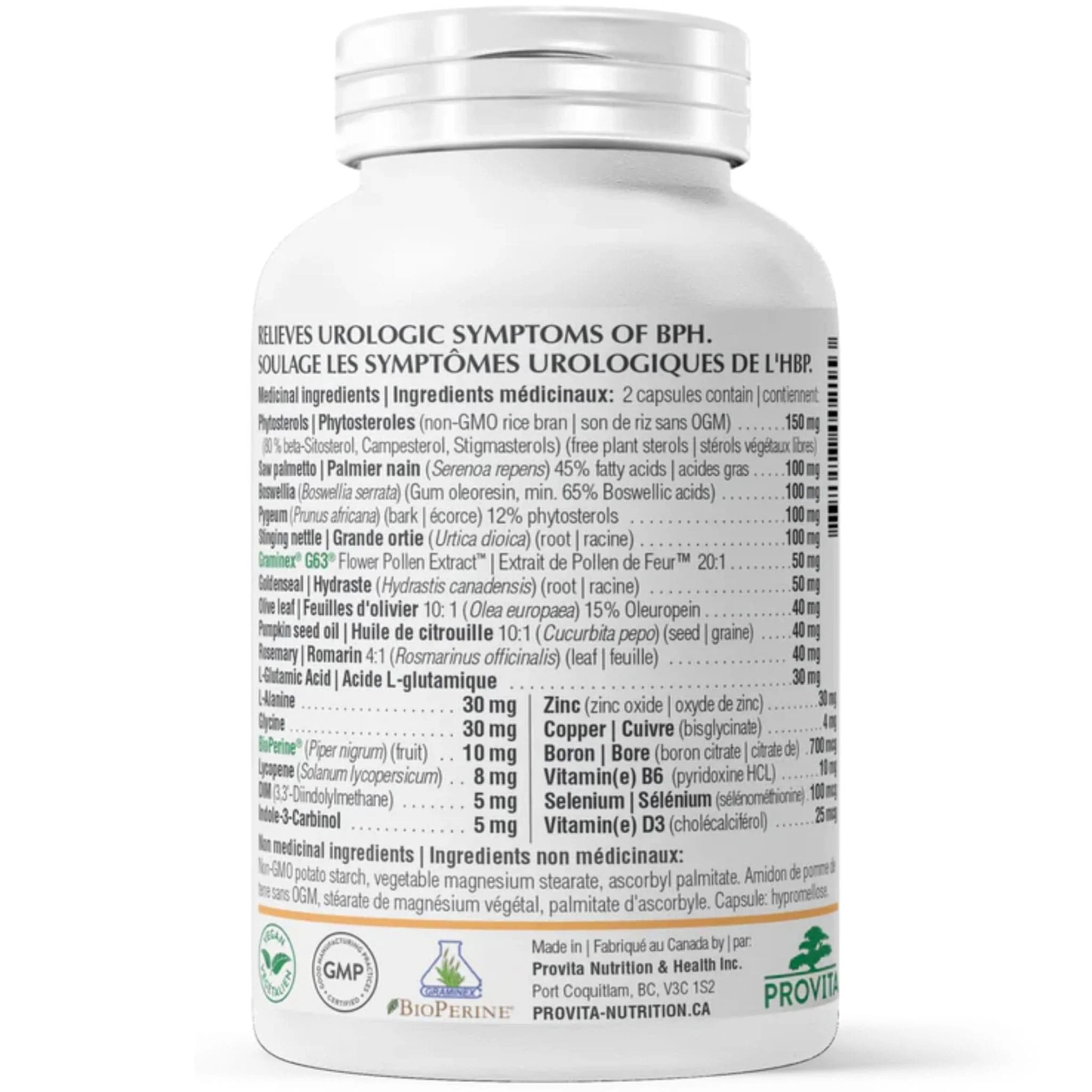 Provita Prostate Complex, 60 Vegetable Capsules - Image 3
