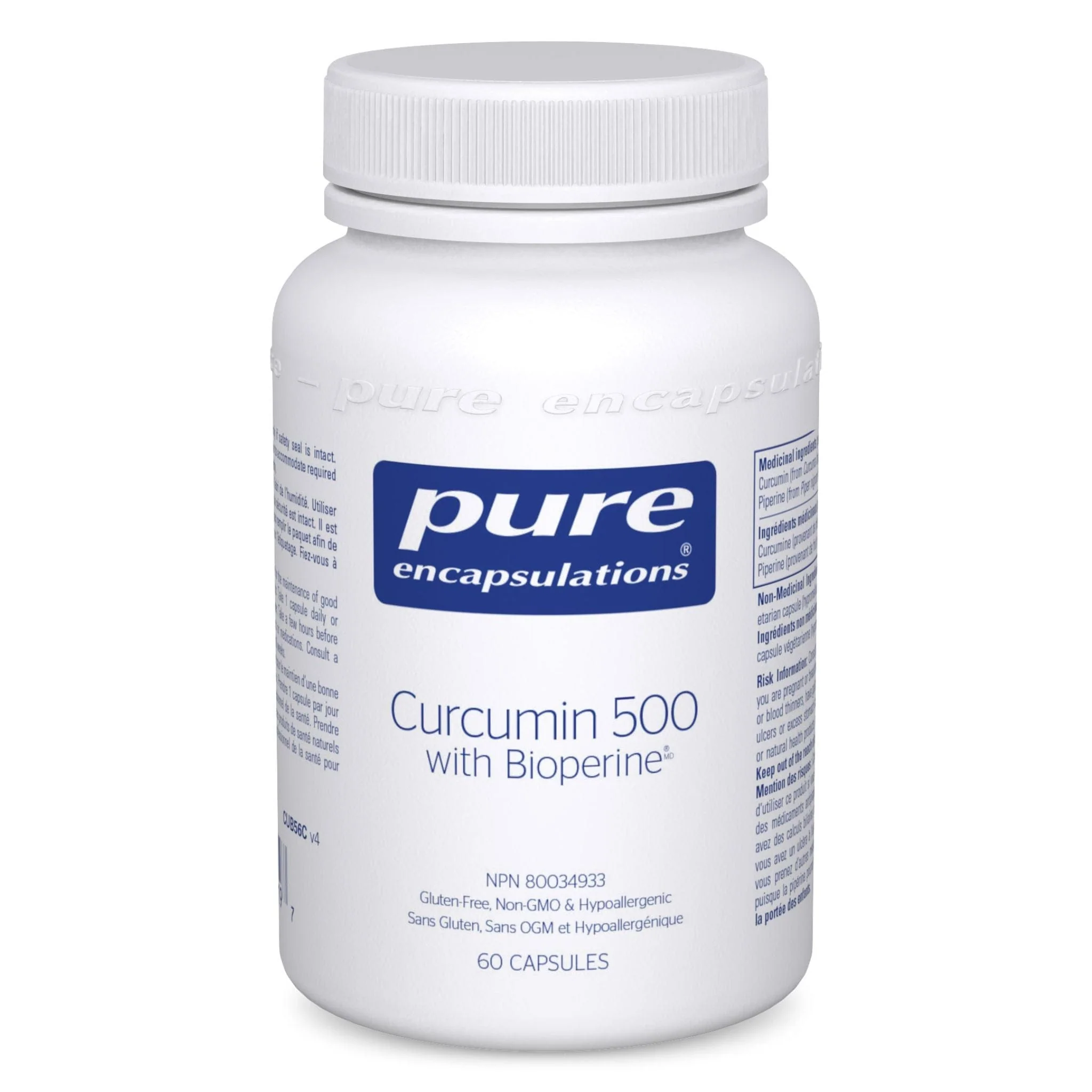 Pure Encapsulations Curcumin 500 with Bioperine 60 Capsules