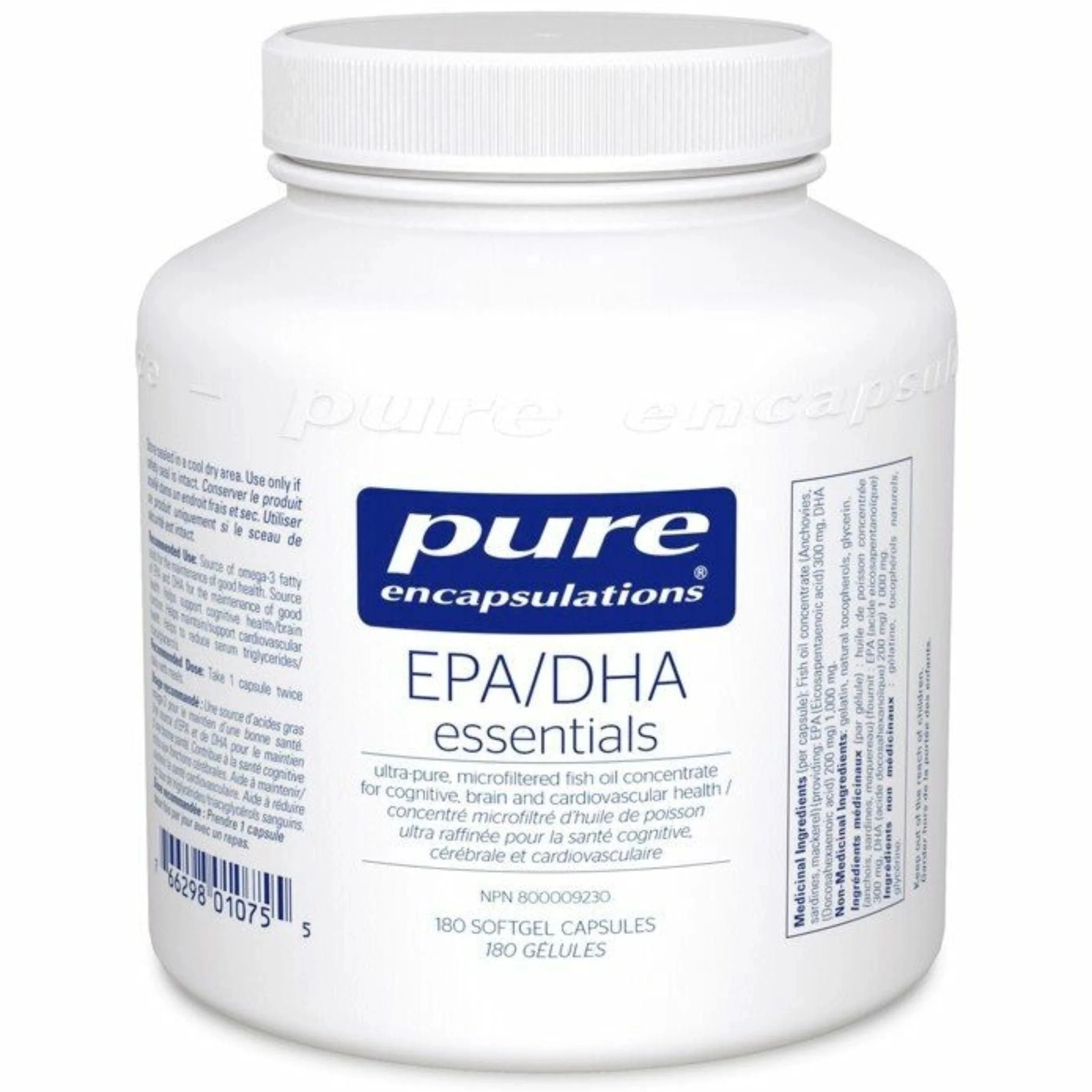 Pure Encapsulations EPA DHA Essentials 1000mg, 180 Softgels
