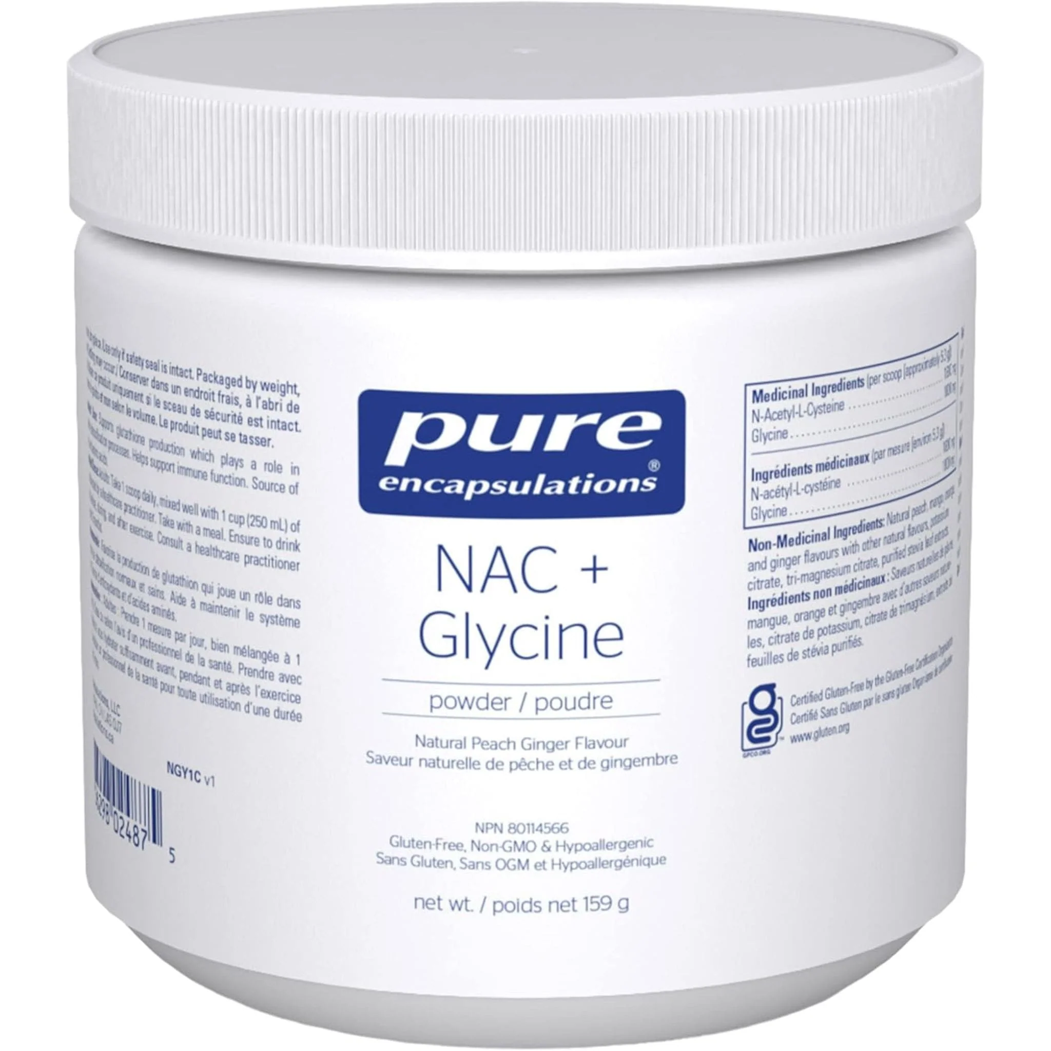 Pure Encapsulations NAC 1800mg Plus Glycine 1800mg Powder, Boosts Glutathione Production and Supports Immune Health, 159g