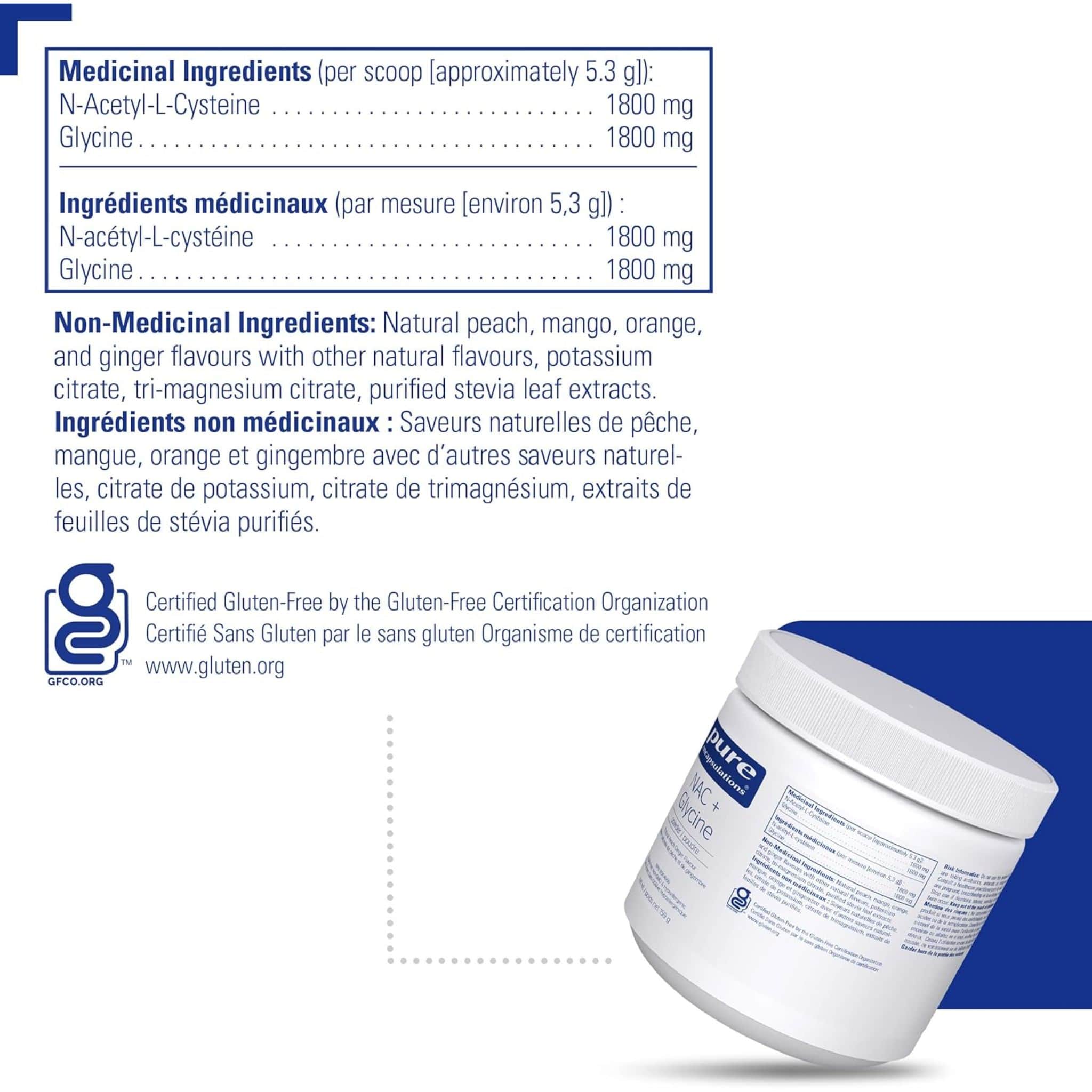 Pure Encapsulations NAC 1800mg Plus Glycine 1800mg Powder, Boosts Glutathione Production and Supports Immune Health, 159g - Image 3