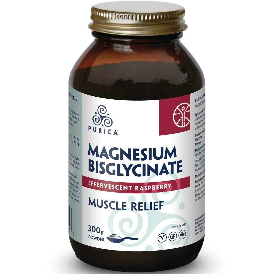 Purica Effervescent Magnesium Bisglycinate Powder, 300g