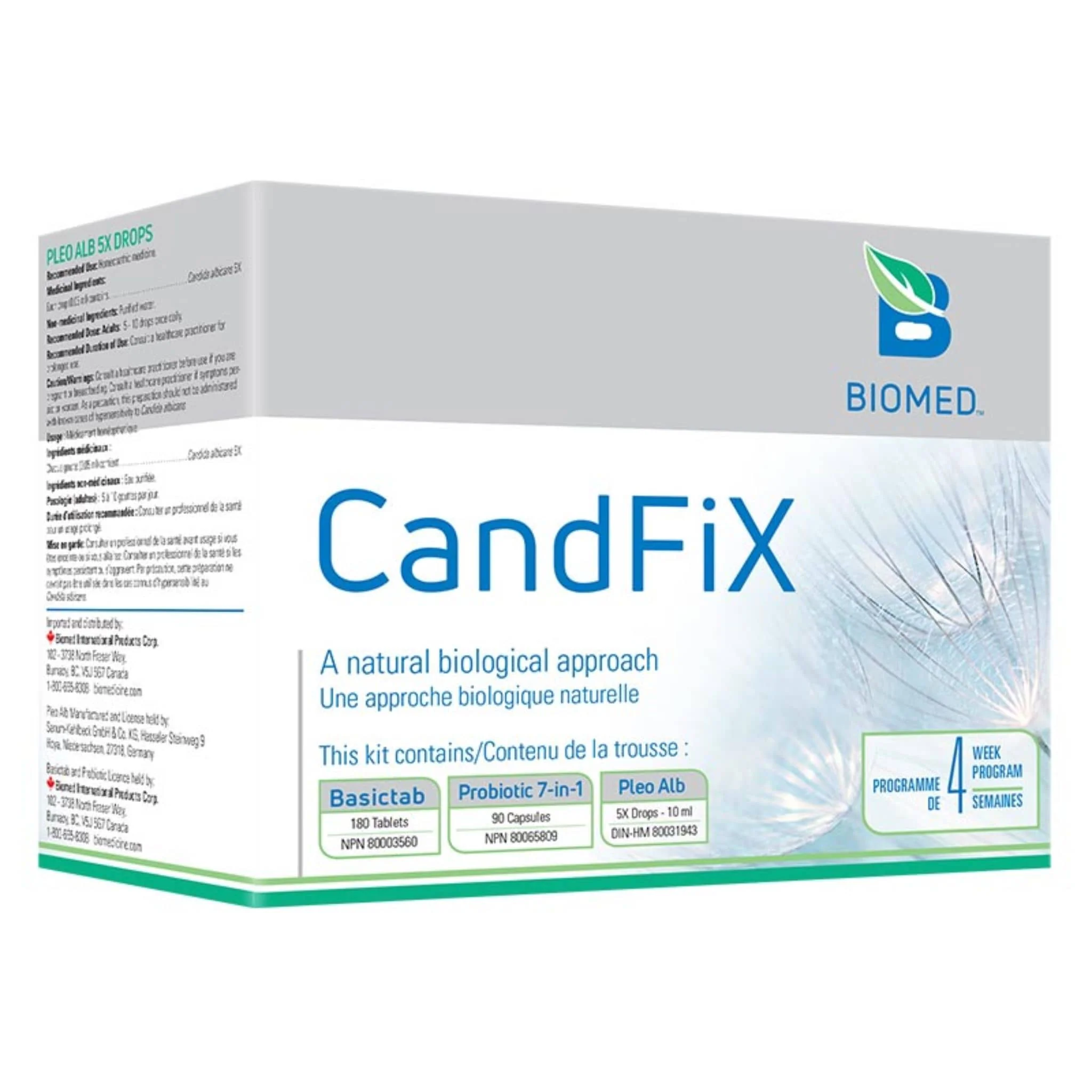 Biomed CandFiX Kit, Reduce Yeast and Fungal Overgrowth, Shelf-Stable, 4 Week Program