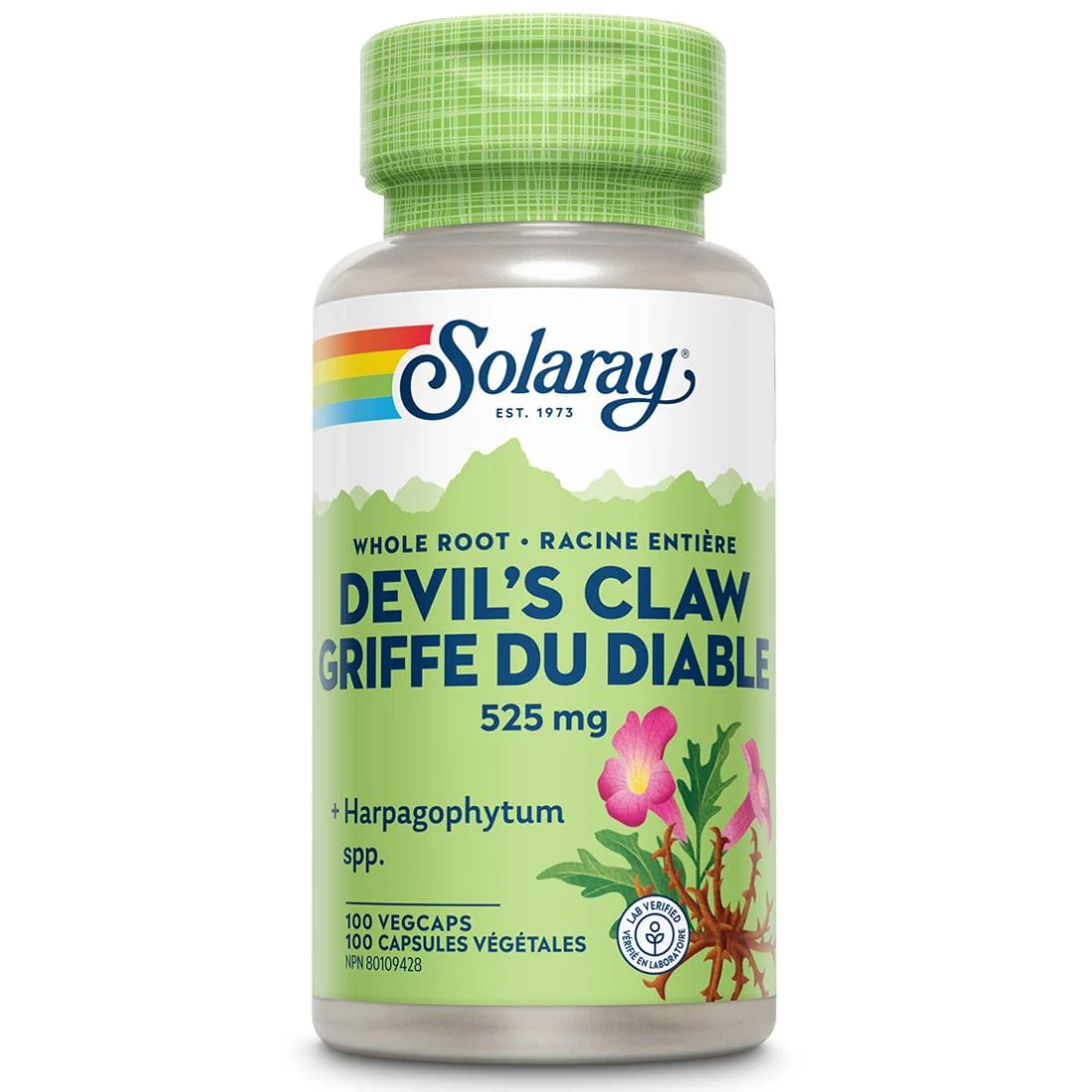 Solaray Devils Claw 525mg, 100 Vegetable Capsules