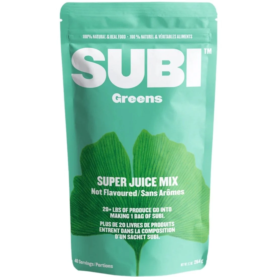 SUBI Greens Super Juice Mix, One Scoop Superfood, 100% of Your Daily Vegetable Needs, 40 Servings