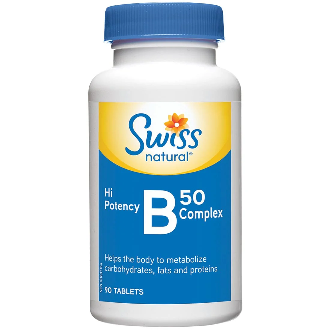 Swiss Natural B50 Complex Hi Potency, 90 Tablets