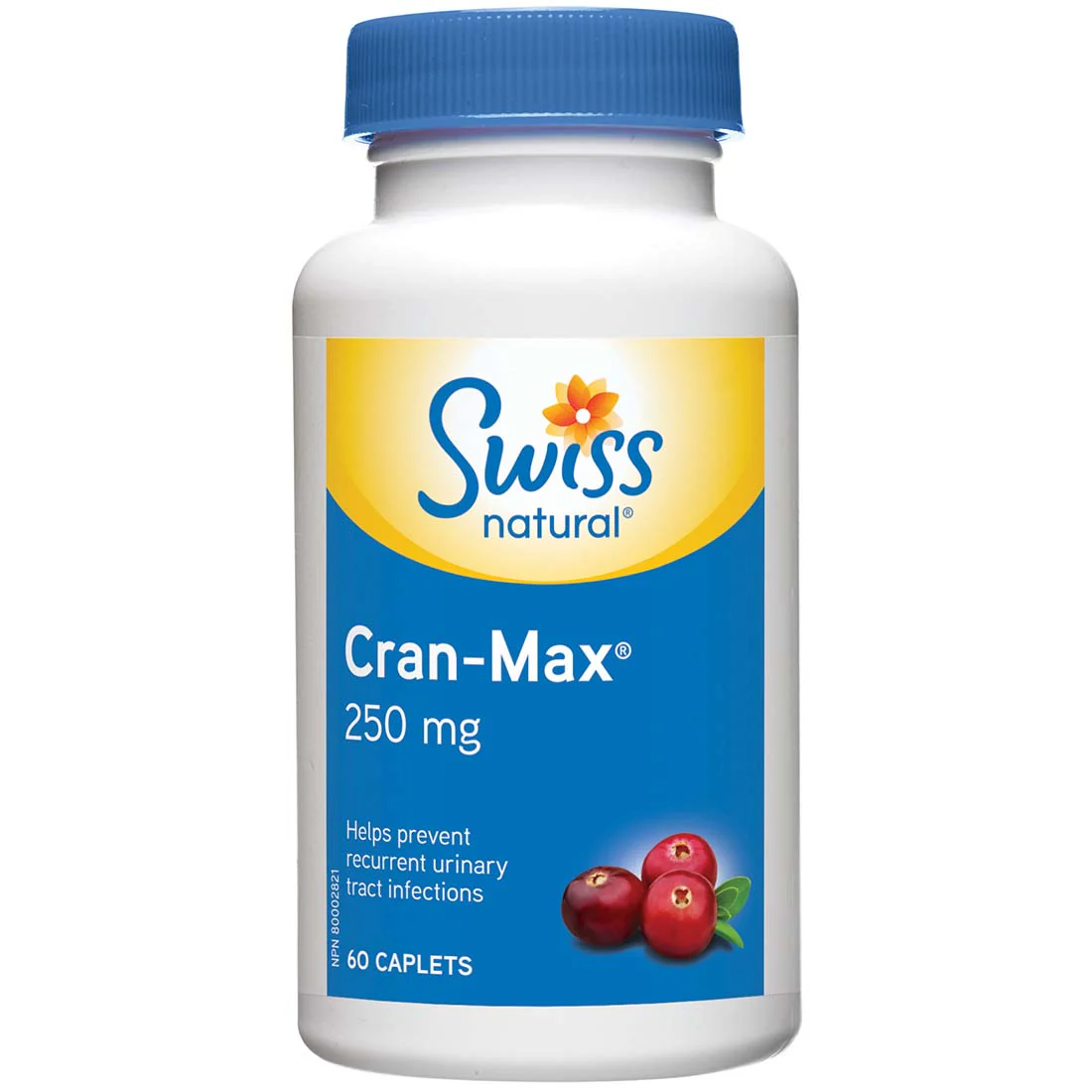 Swiss Natural Cran-Max 250mg, 60 Caplets