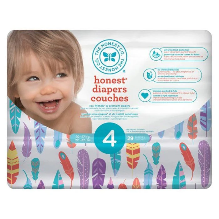 The Honest Company DIAPERS  -  PAINTED FEATHERS, CLEARANCE 50% Off Final Sale - Image 3