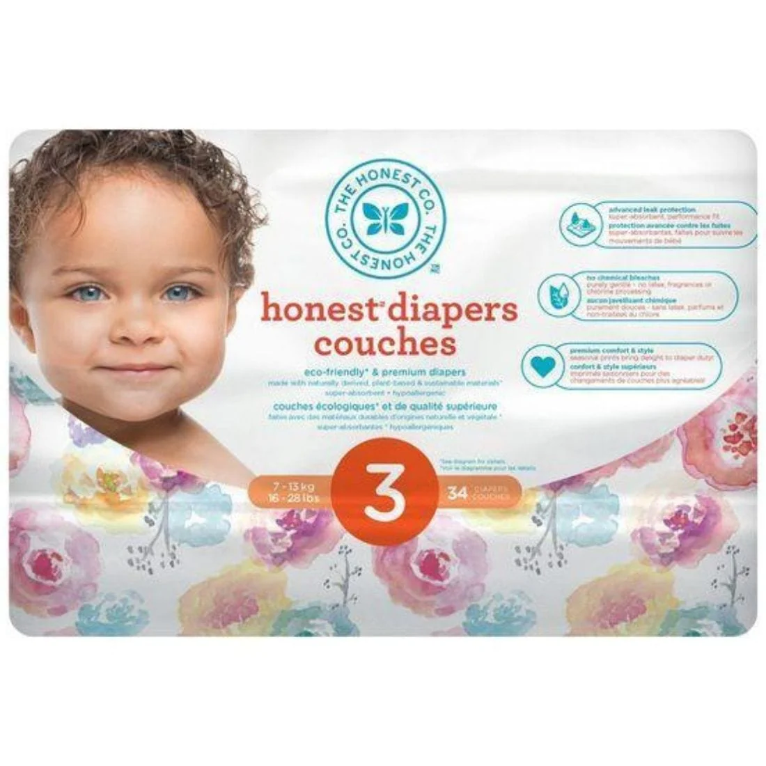 The Honest Company DIAPERS  -  ROSE BLOSSOM CLEARANCE 50% Off Final Sale - Image 3