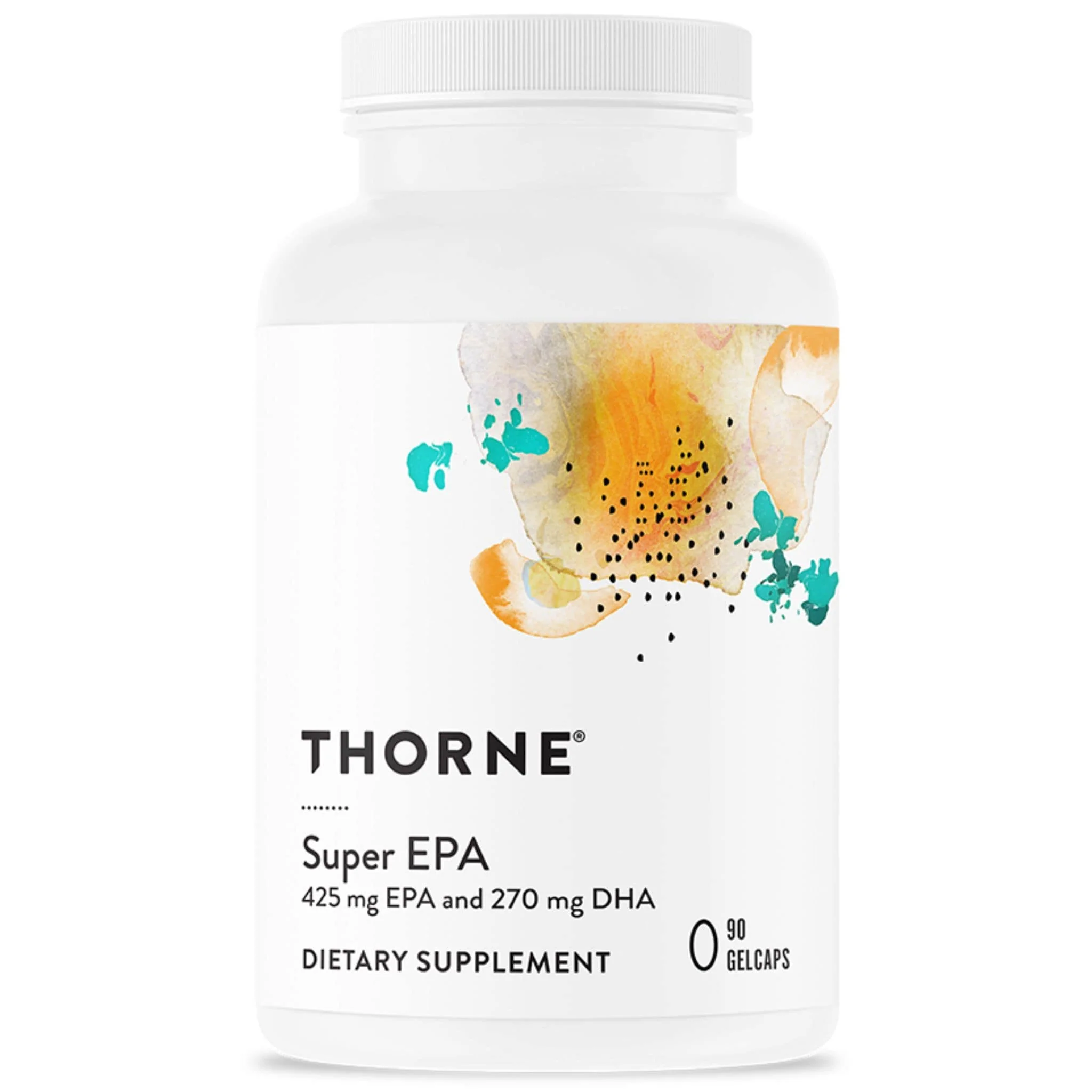 Thorne Super EPA, DHA 270mg and EPA 425mg, Support for a Healthy Heart and Brain, 90 Softgels