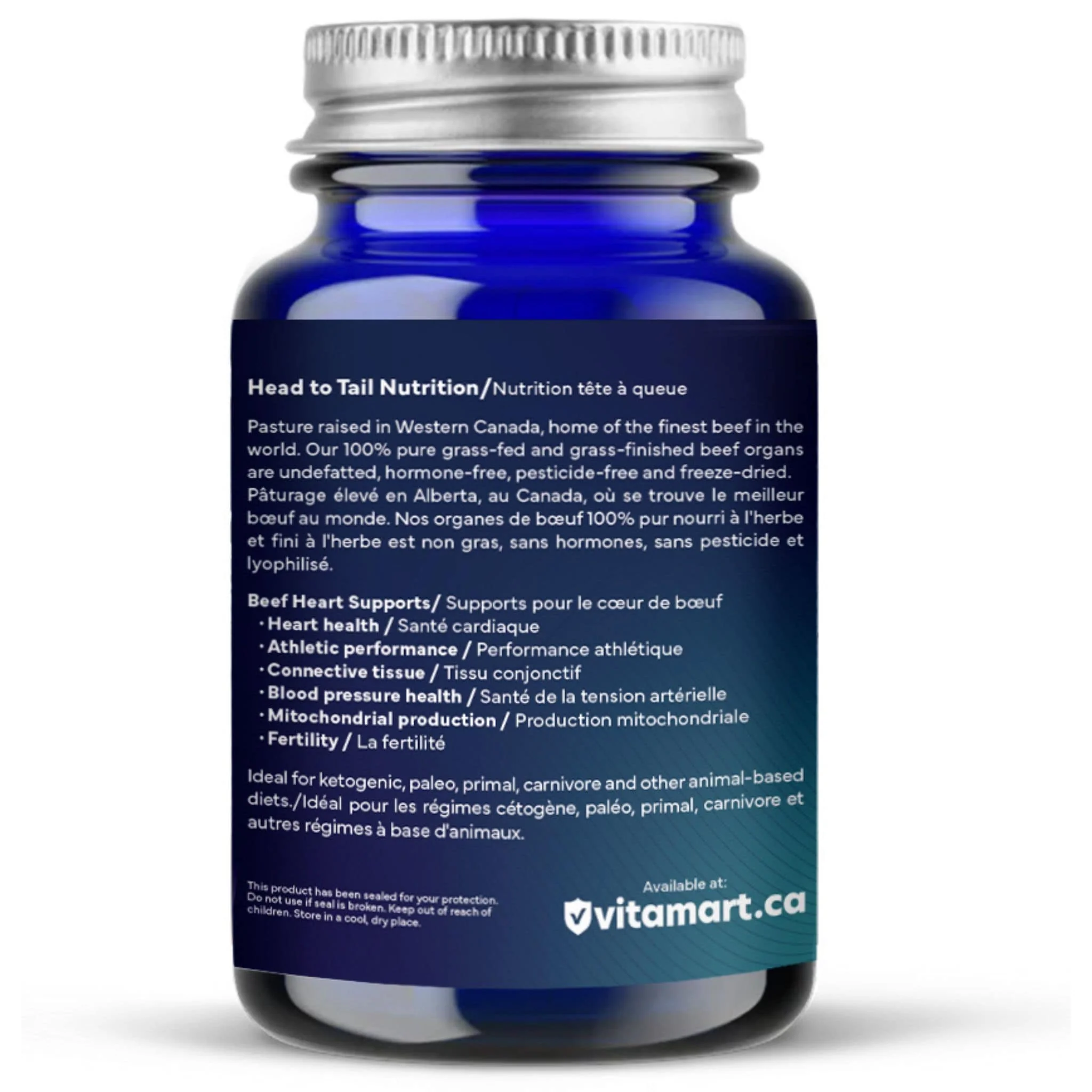 TRUMARK Grass-Fed Beef Heart 500mg, 100% Pure, No Fillers, Supports Heart, Energy and Muscle Health, 180 Capsules - Image 2