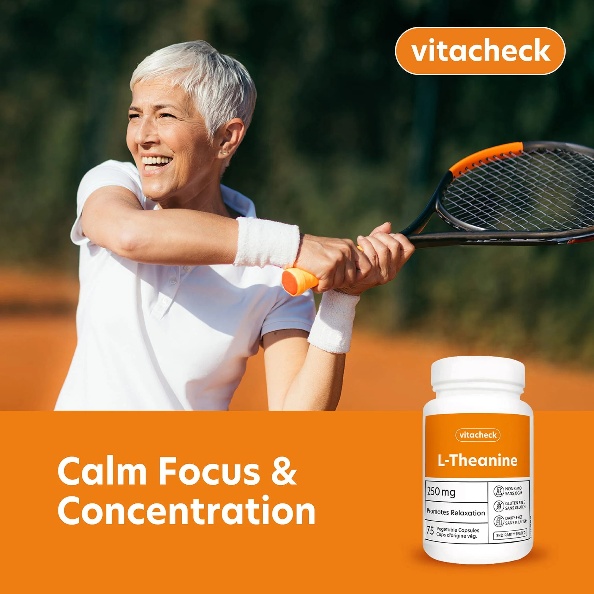 Vitacheck L-Theanine 250mg, Supports Relaxation, Restful Sleep, Non-Drowsy, Enhance Mood, Concentration and Focus, 75 Vegetable Capsules CLEARANCE 30% Off Expiry 3/28 Final Sale - Image 6