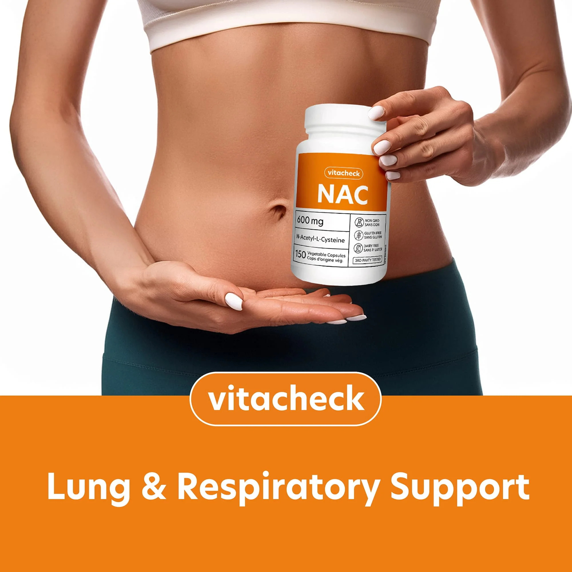 Vitacheck NAC 600mg Capsules, N Acetyl L-Cysteine, Immune Health, Supports Lung and Liver Health, 150 Vegetable Capsules - Image 2