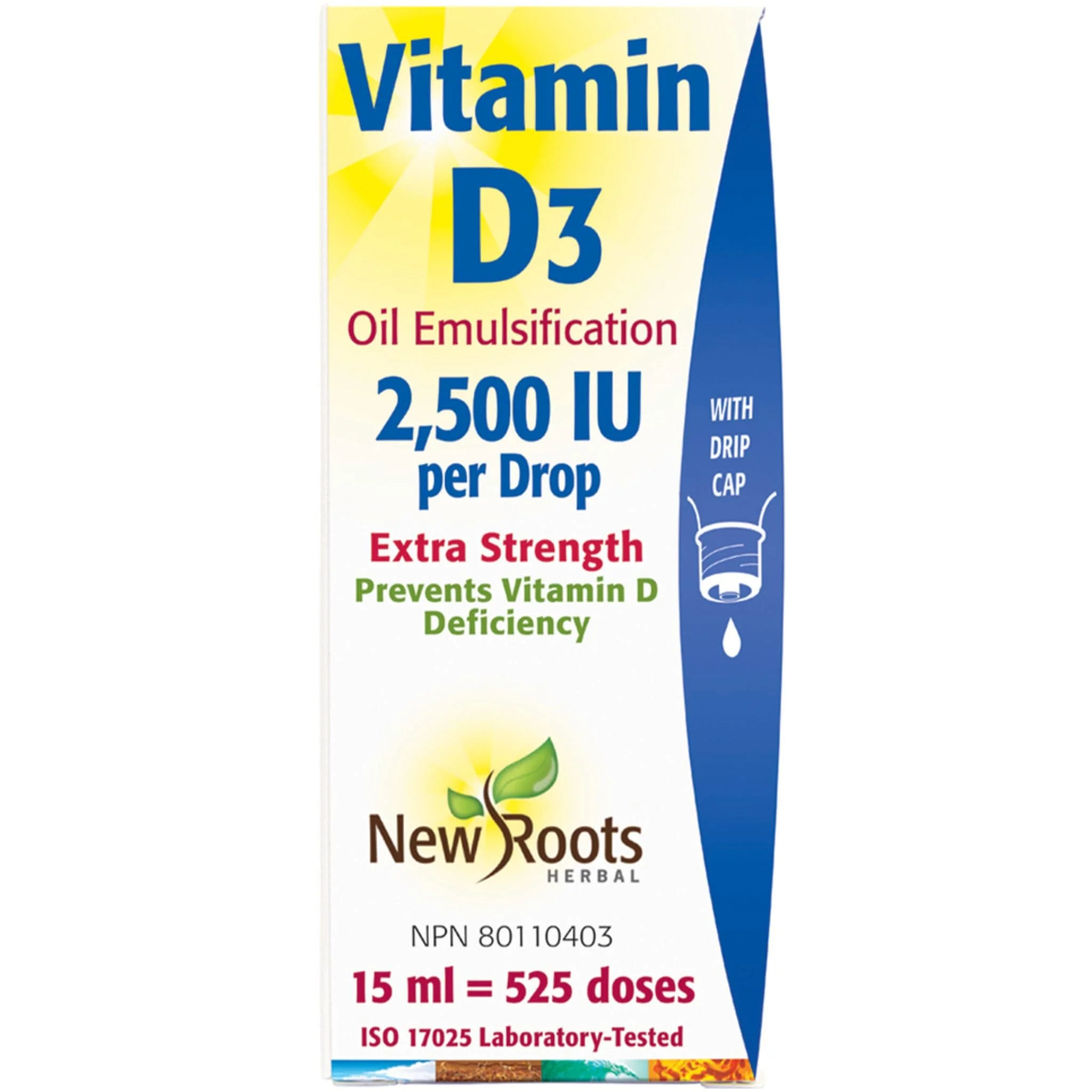 New Roots Vitamin D3 2,500IU Extra Strength (Liquid D3 Drops) - Image 2