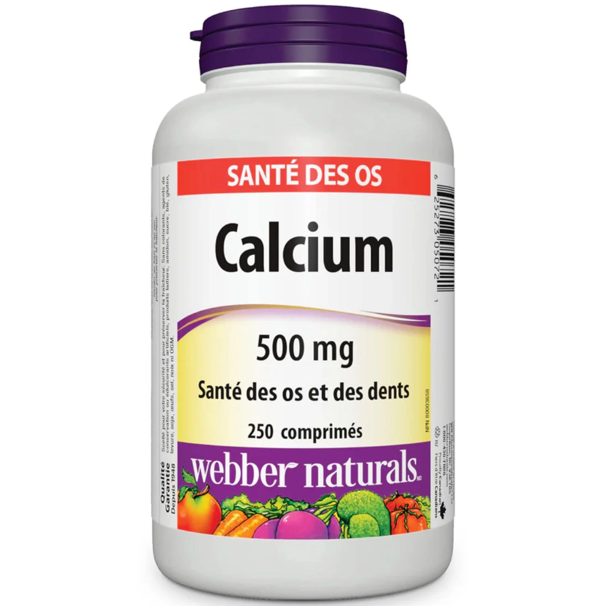 Webber Naturals Calcium Carbonate 500mg, 250 Tablets - Image 2
