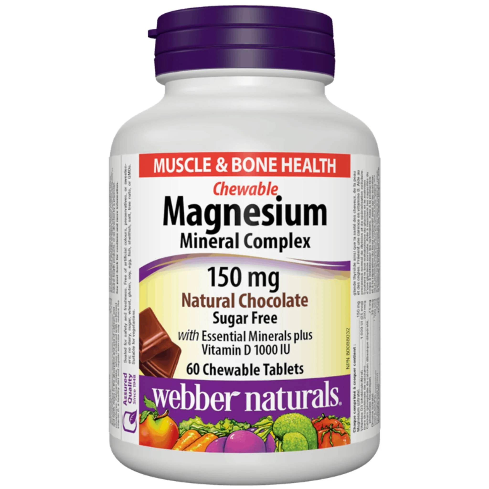 Webber Naturals Chewable Magnesium Mineral Complex, 60 Chewable Tablets