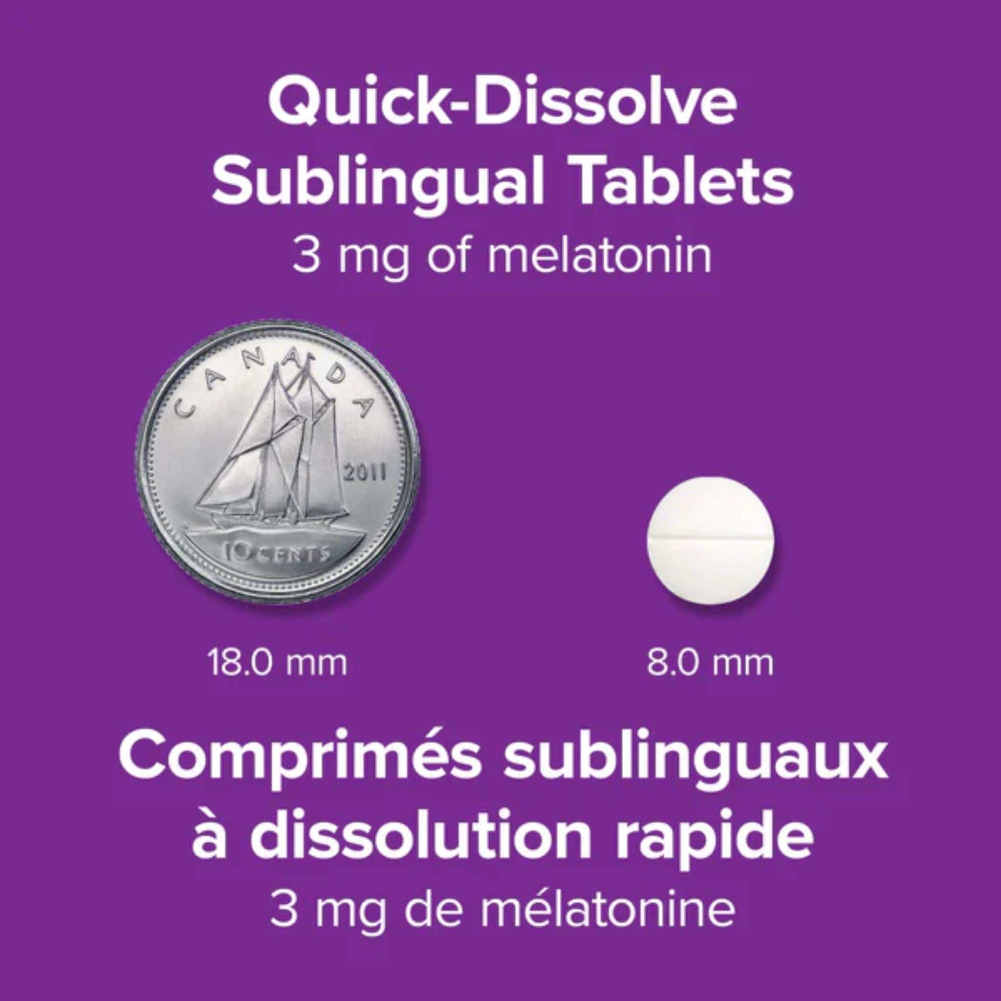 Webber Naturals Melatonin 3mg, Quick Dissolving Tablets, Peppermint Flavour, 180 Sublingual Tablets - Image 4